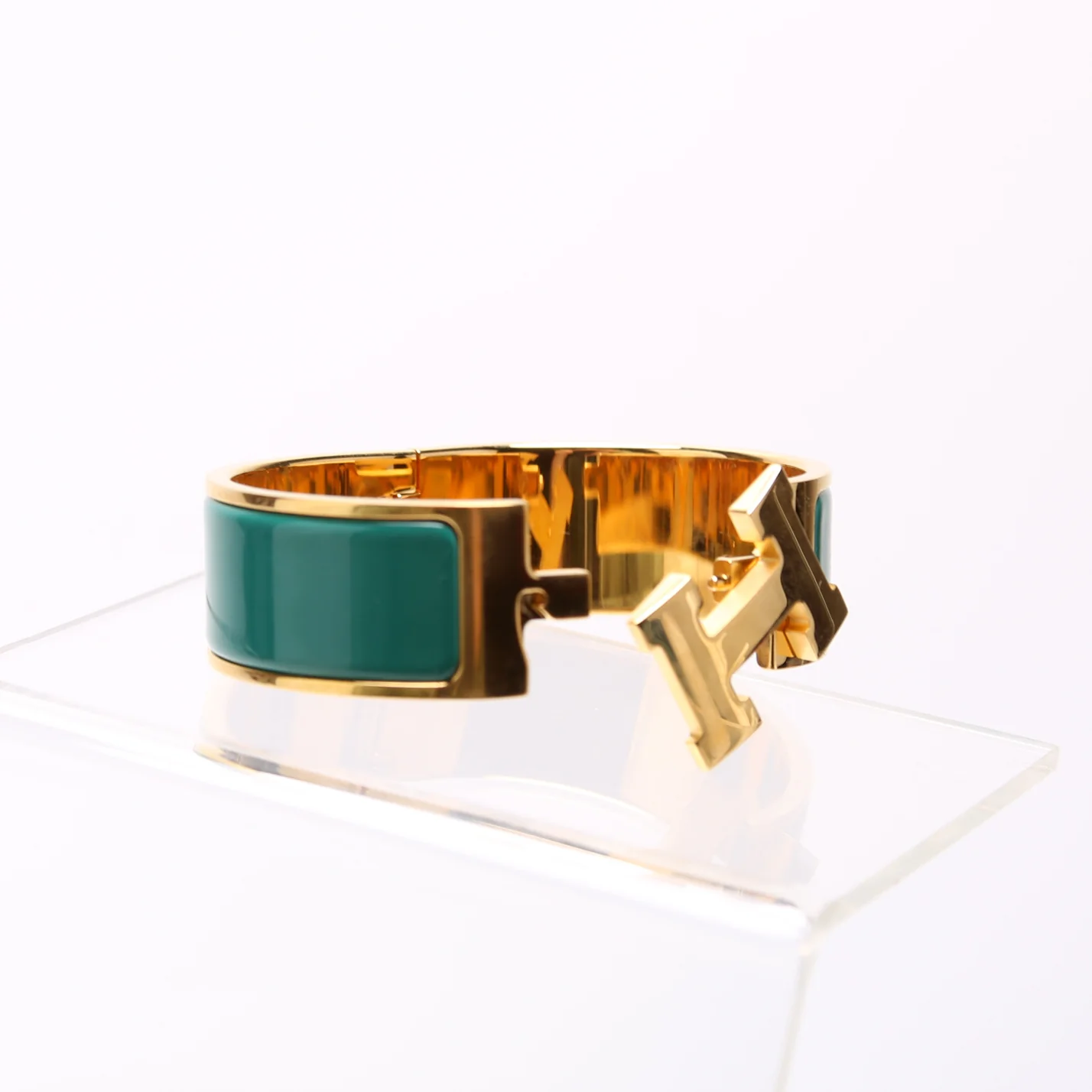Clic Clac Wide PM Bracelet Gold/Teal - Image 4