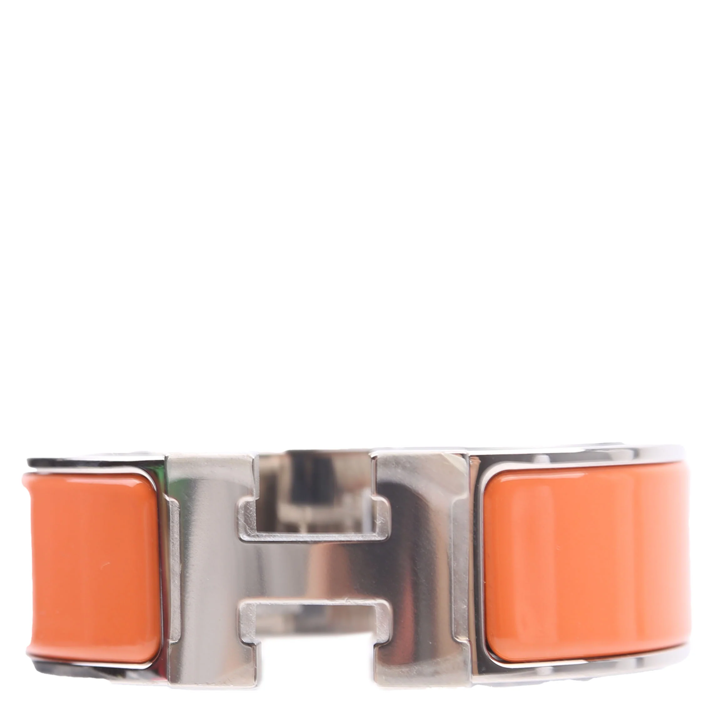 Clic Clac Wide PM Bracelet Silver/Orange