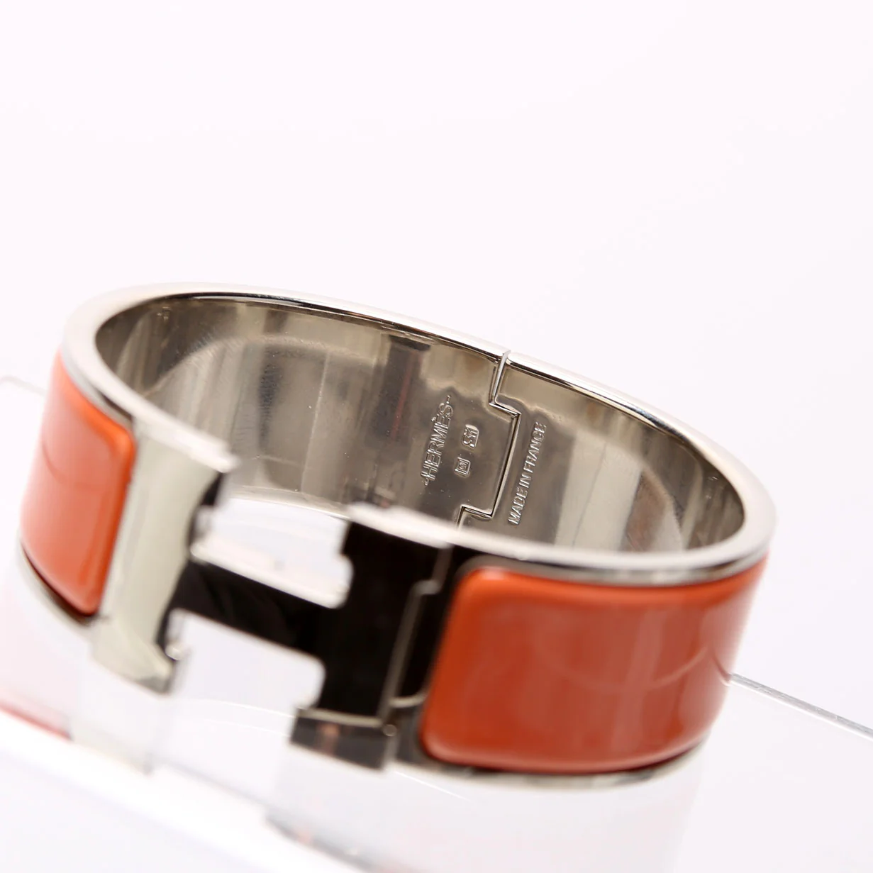 Clic Clac Wide PM Bracelet Silver/Orange - Image 3