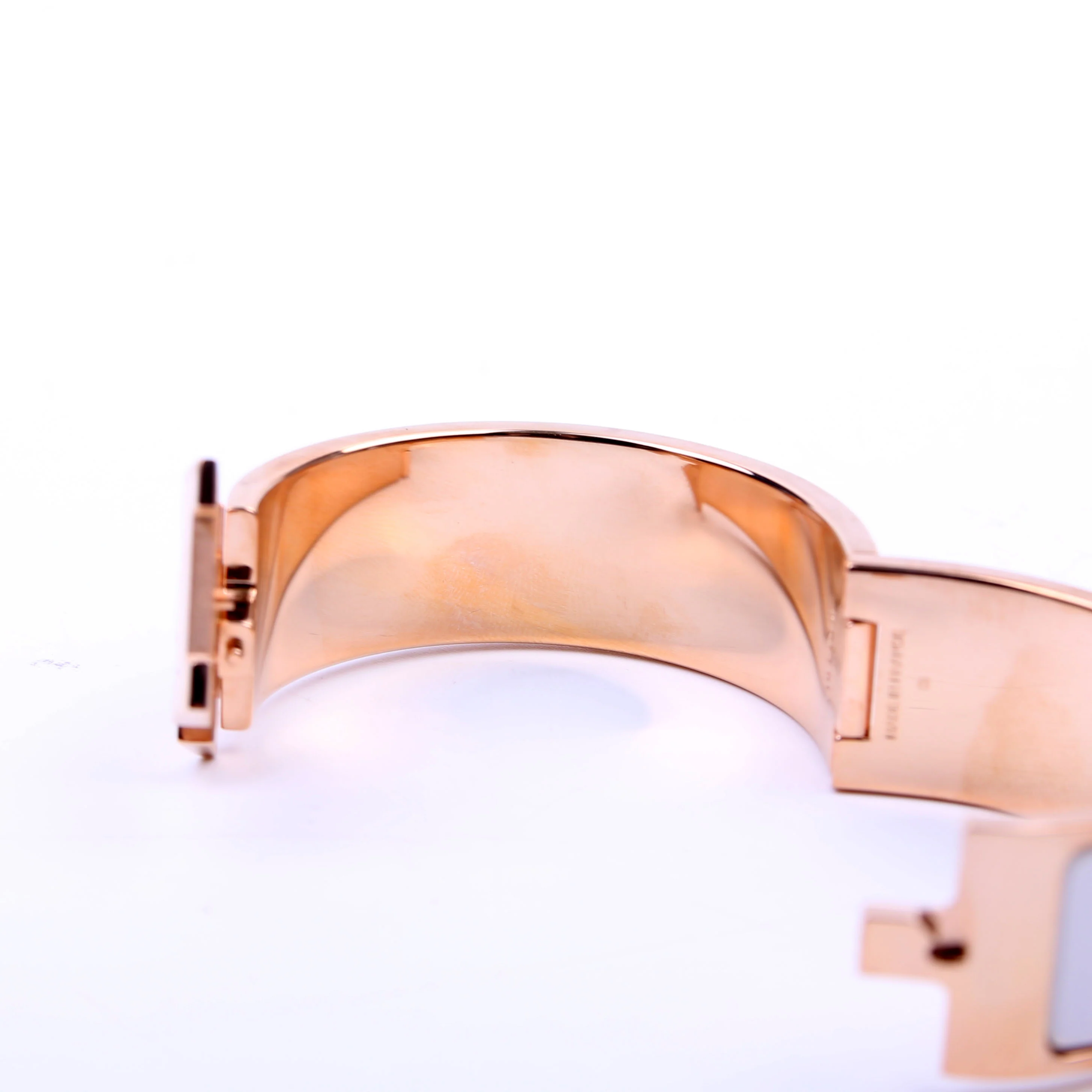 Clic Clac Wide PM Bracelet White/Rose Gold - Image 6