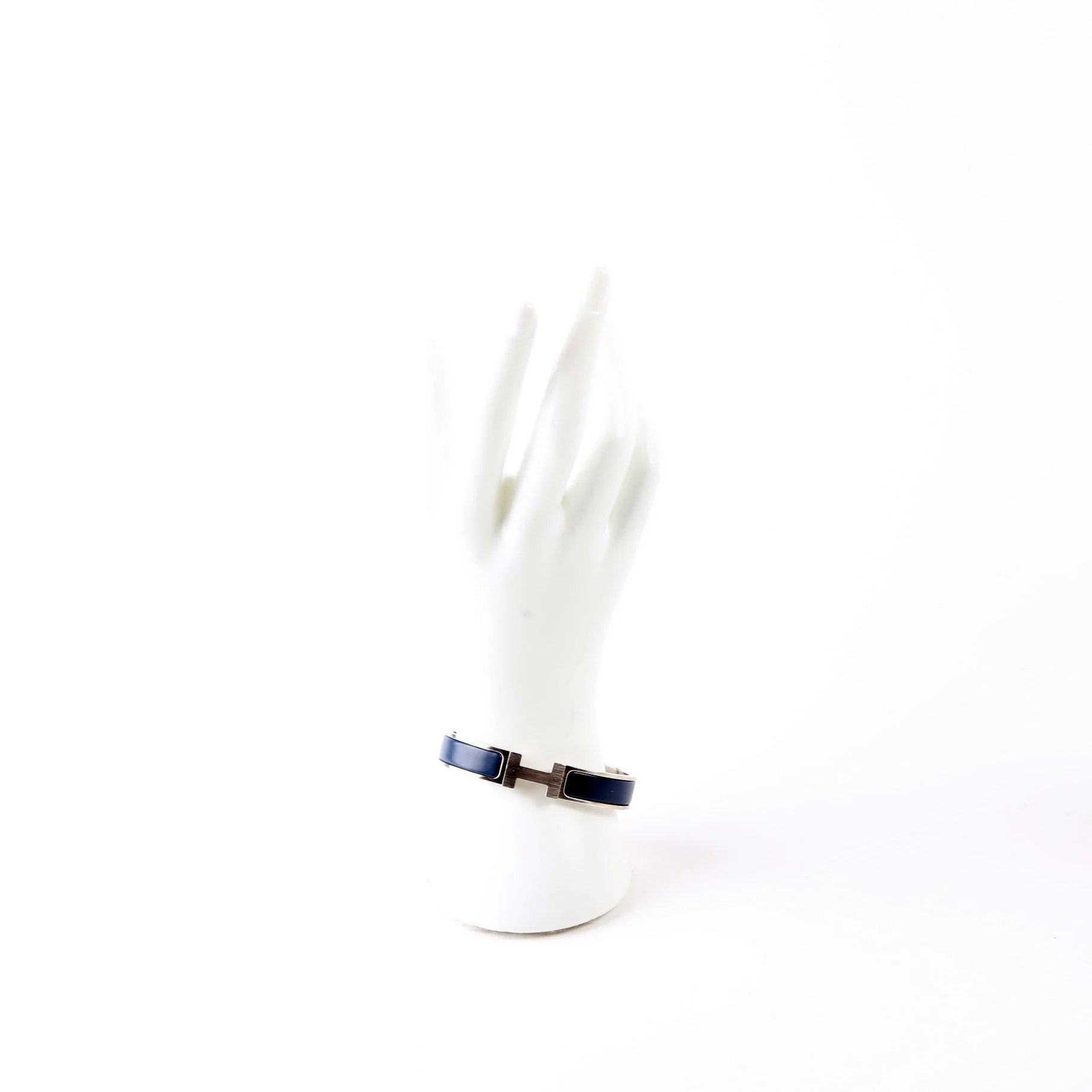 Clic HH Narrow Bracelet Silver/Blue - Image 8