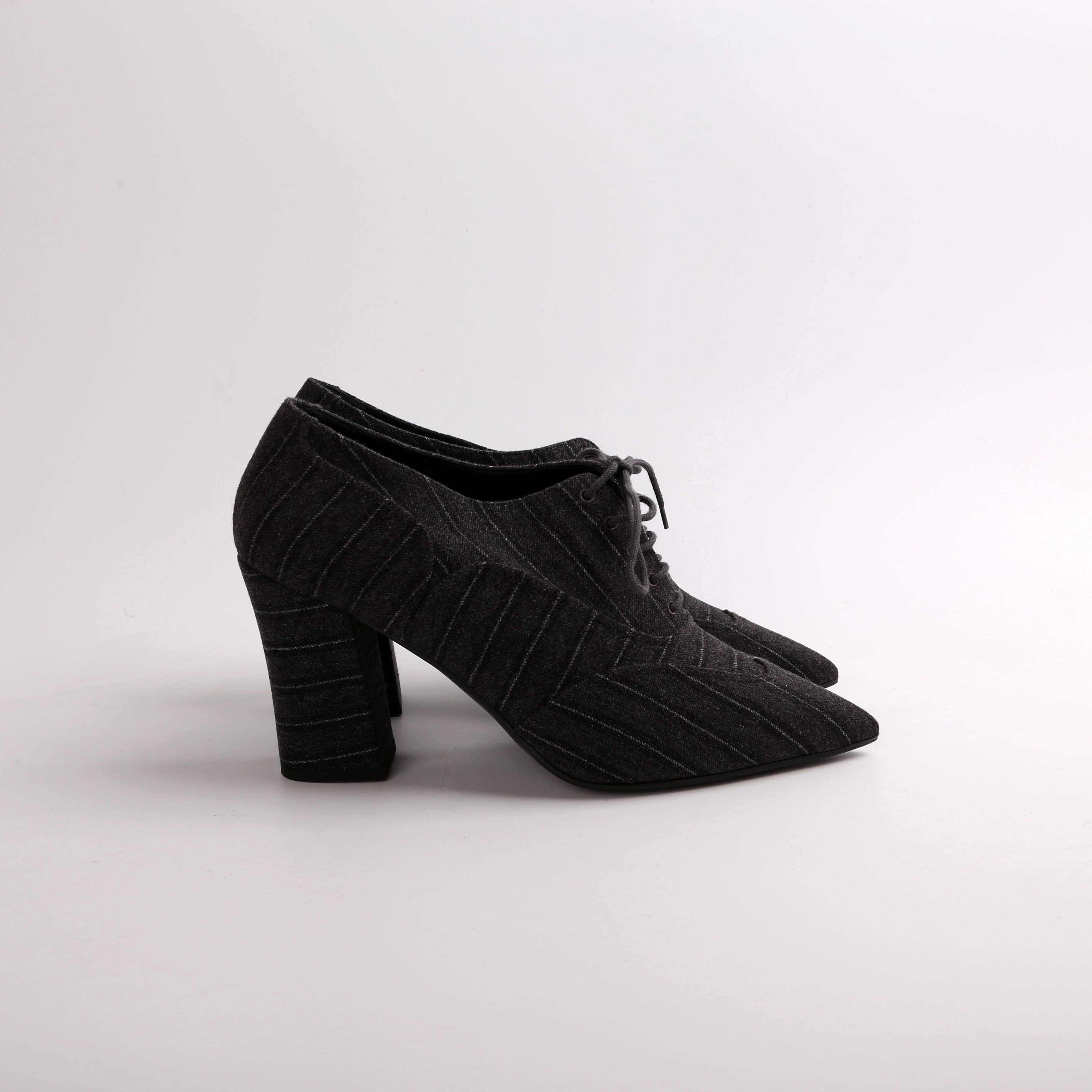 Cloth Lace Up Booties Size 42 - Image 3