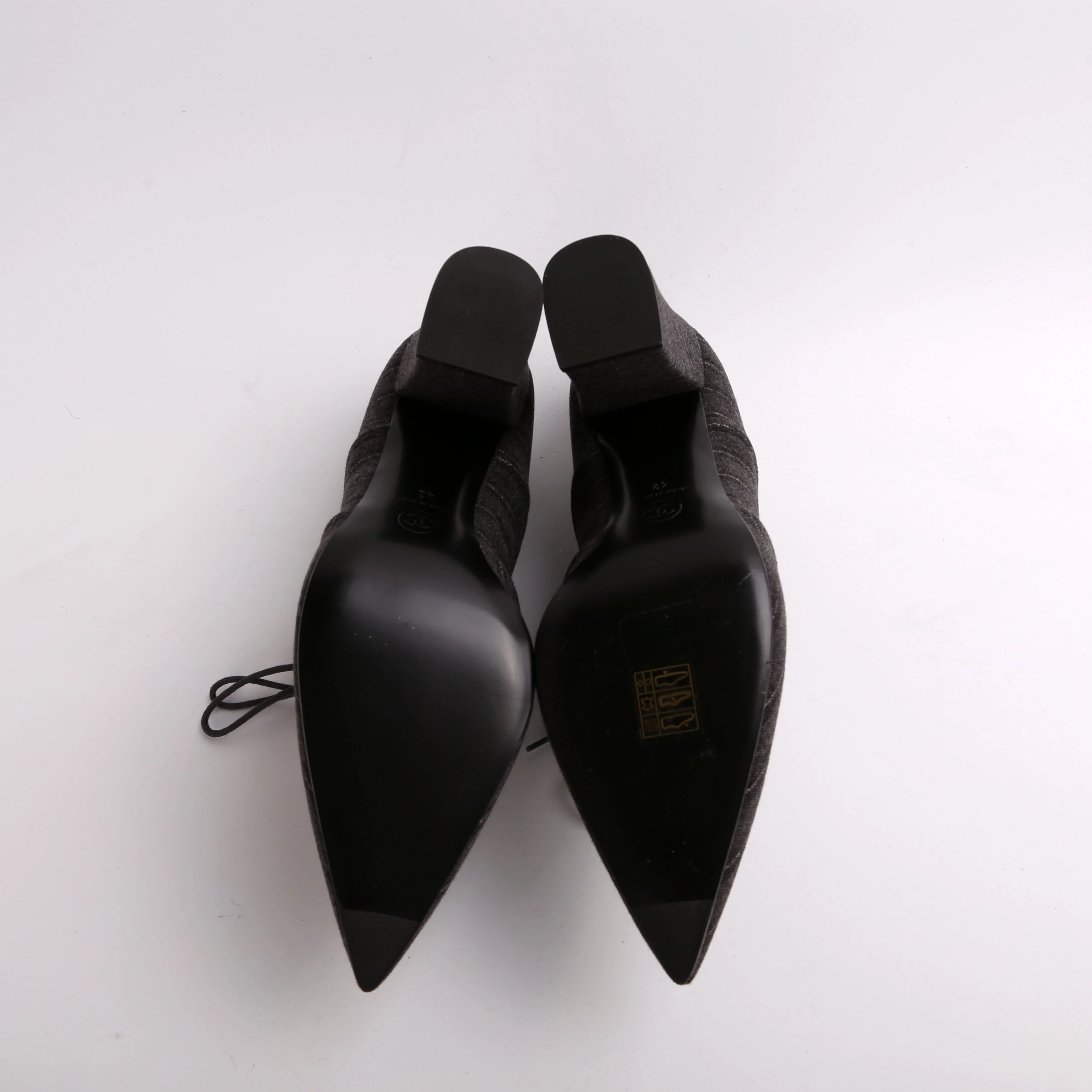 Cloth Lace Up Booties Size 42 - Image 9