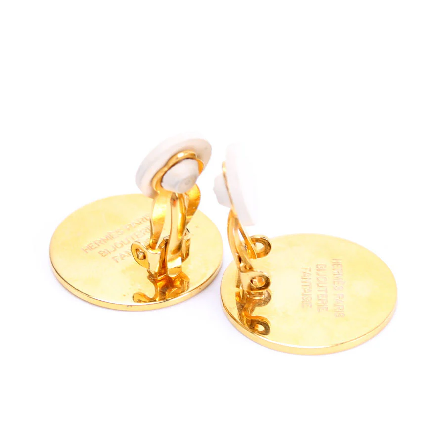 Clou De Selle Clip On Earrings Gold - Image 5