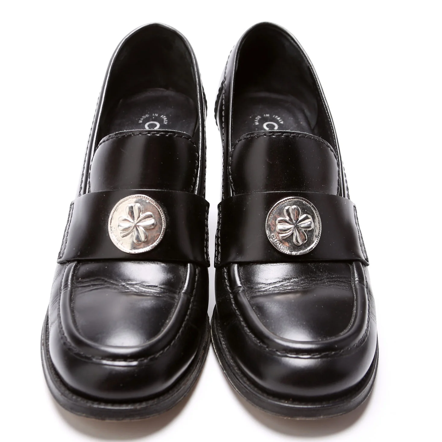 Clover Charm Loafer Pumps Size 41 Black - Image 2