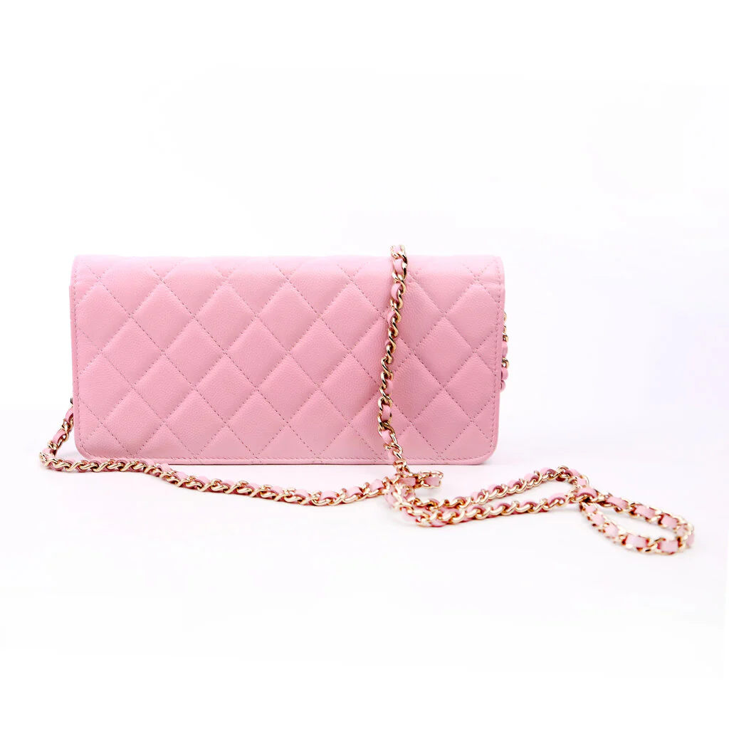 Clutch On Chain East West RFID Pink - Image 2