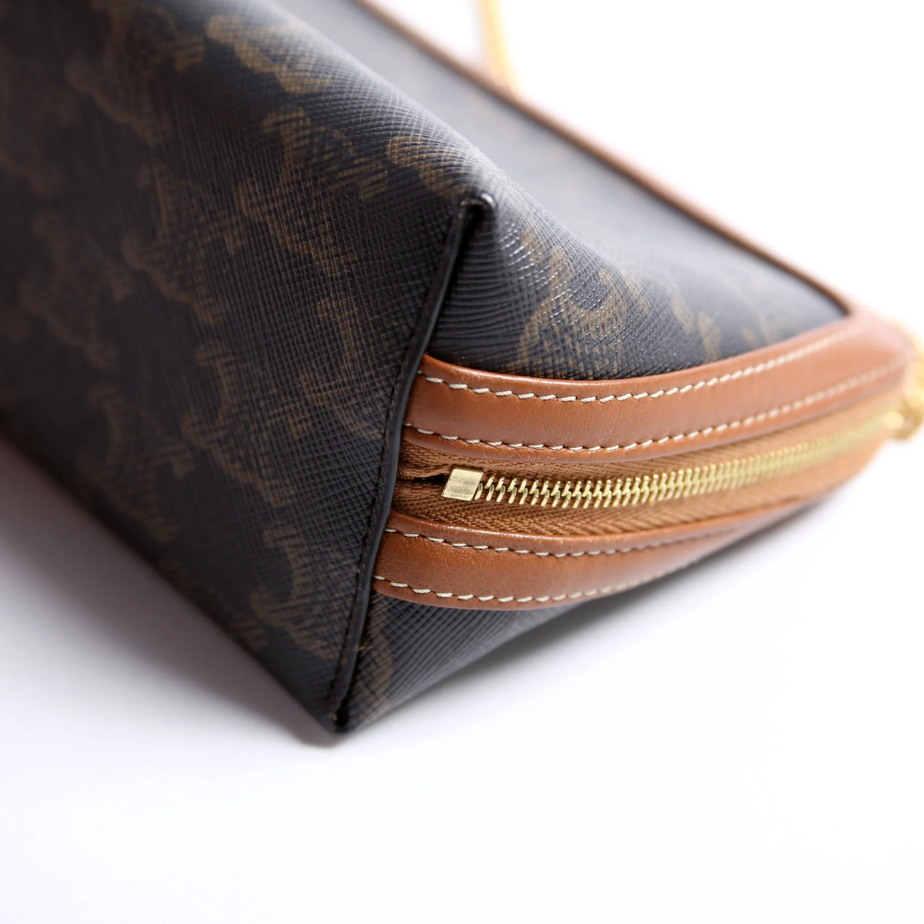 Clutch With Chain Triomphe Canvas - Image 5