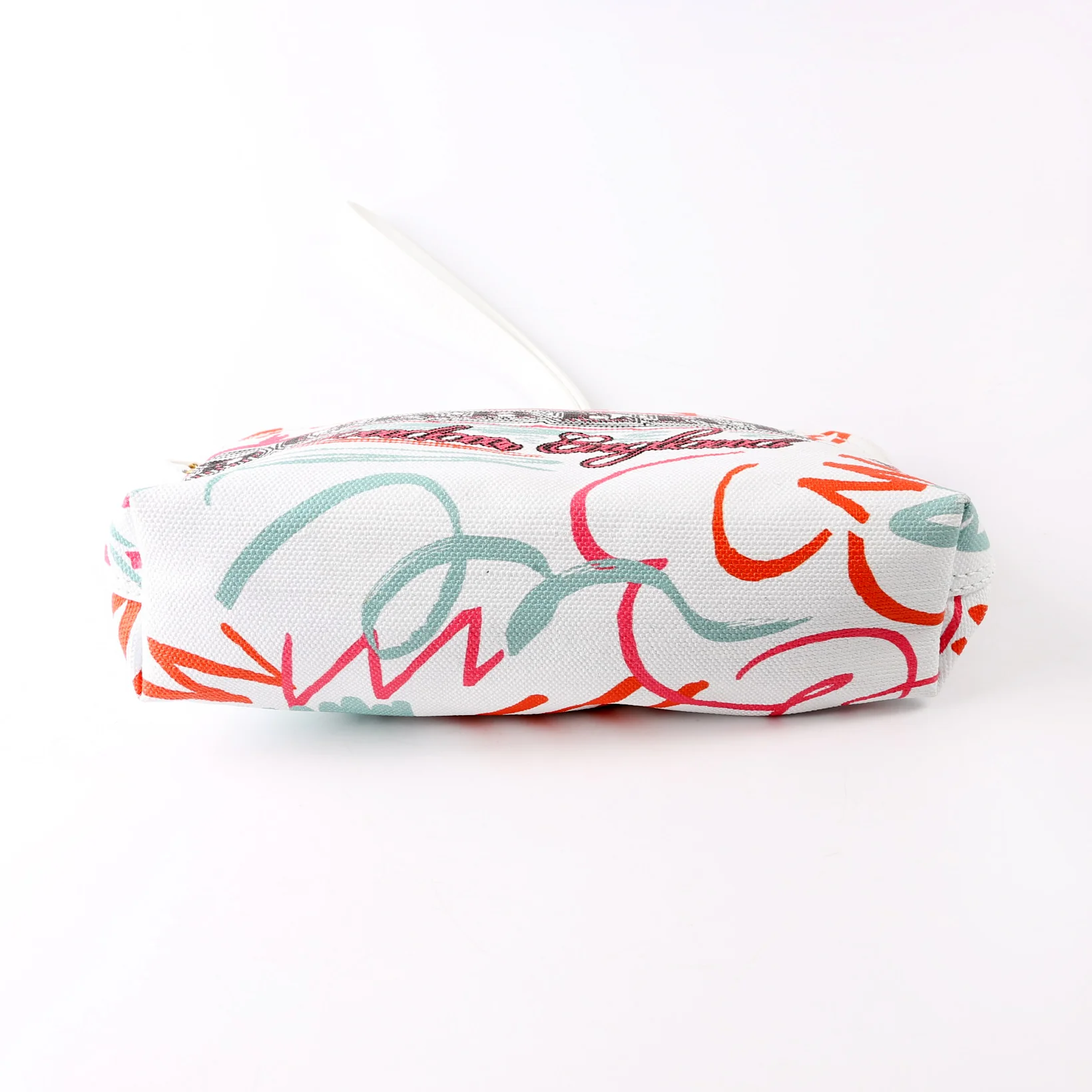 Coated Canvas Sketchbook Doodle Wristlet White/Multicolor - Image 5