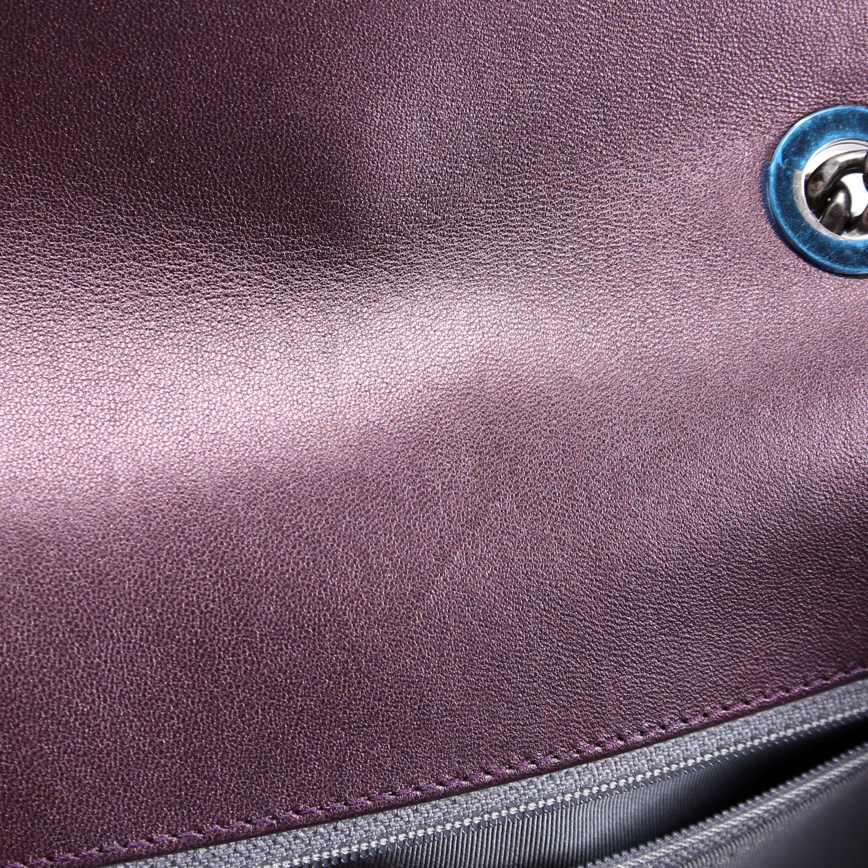 Coco Boy Flap Patent Iridescent Medium 21M Plum - Image 10
