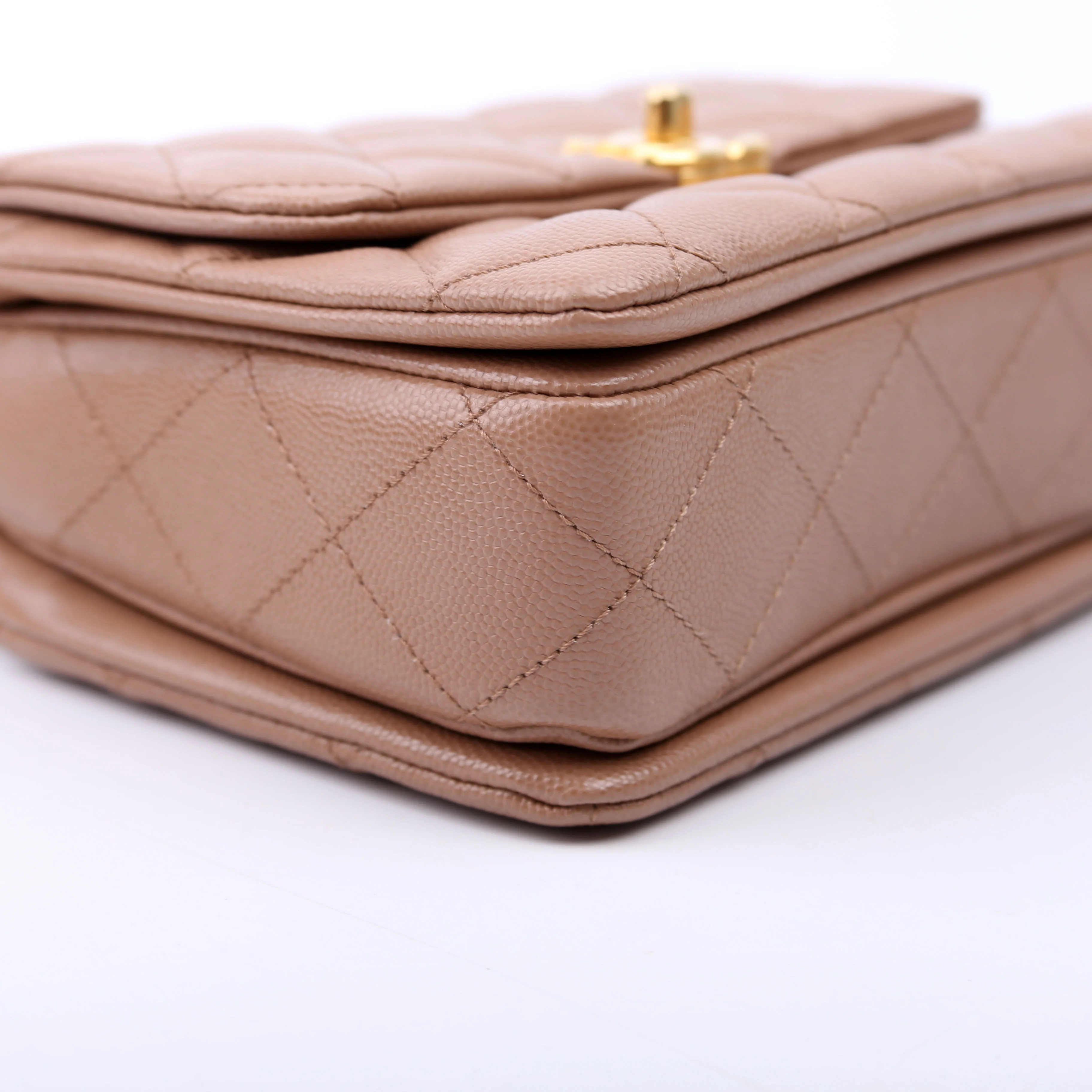 Coco First Flap Caviar RFID Beige - Image 6