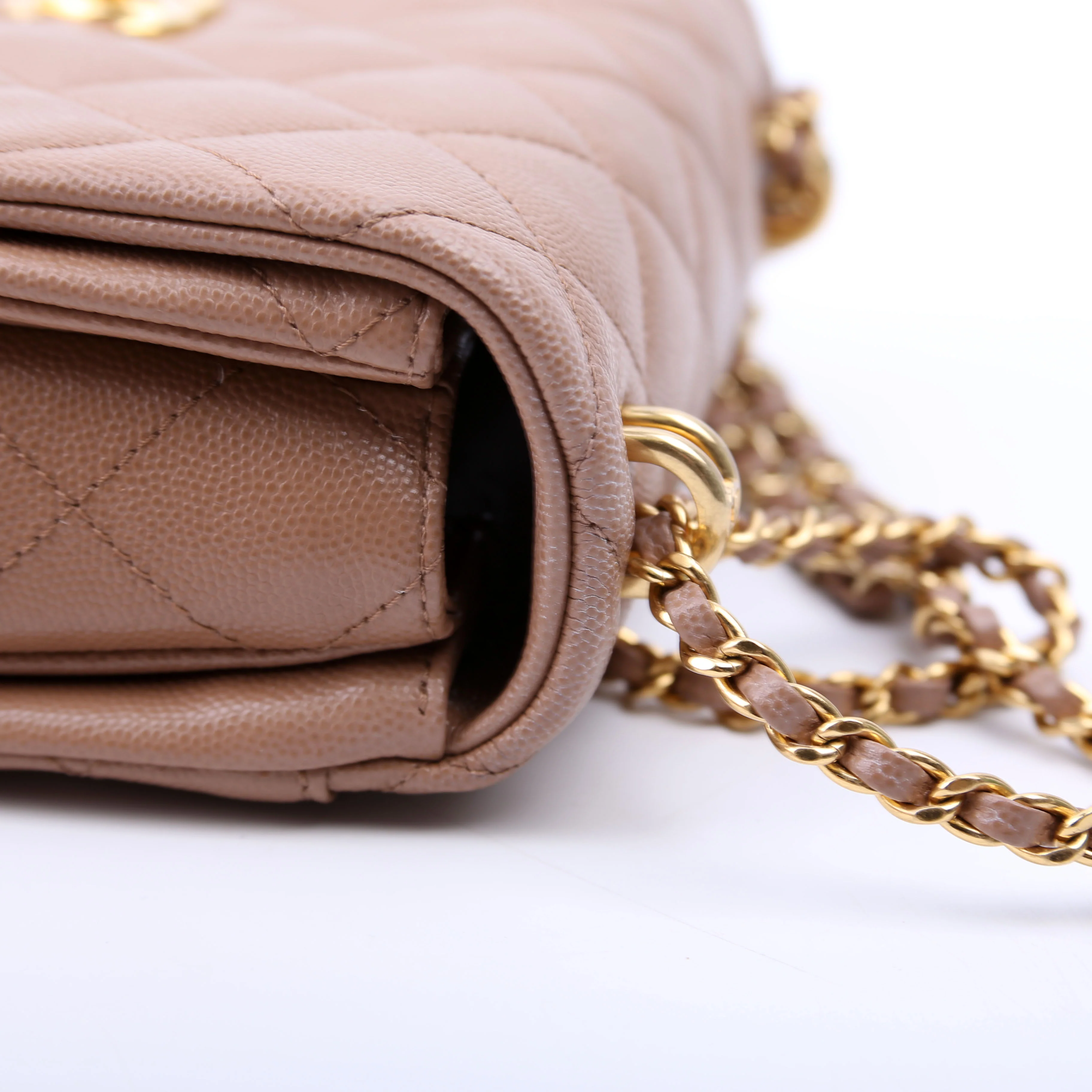 Coco First Flap Caviar RFID Beige - Image 8