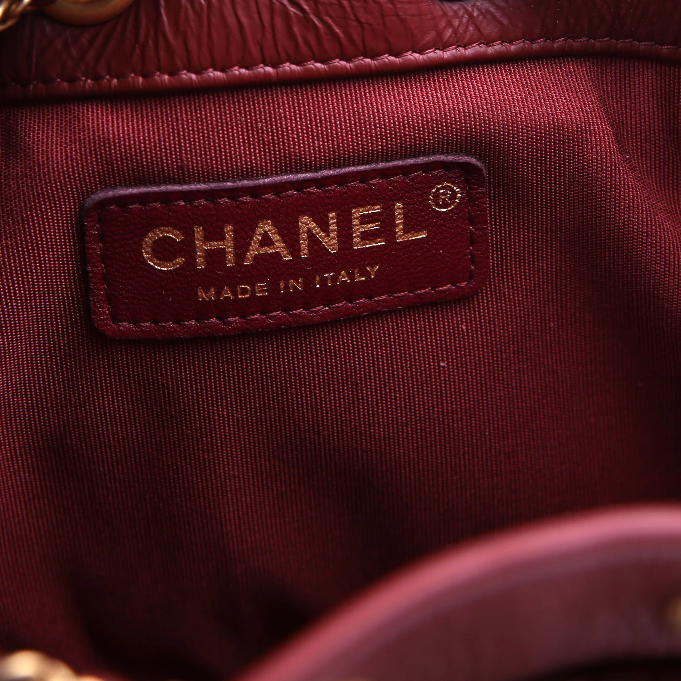Coco Pleats Drawstring Bag 25M Maroon - Image 13