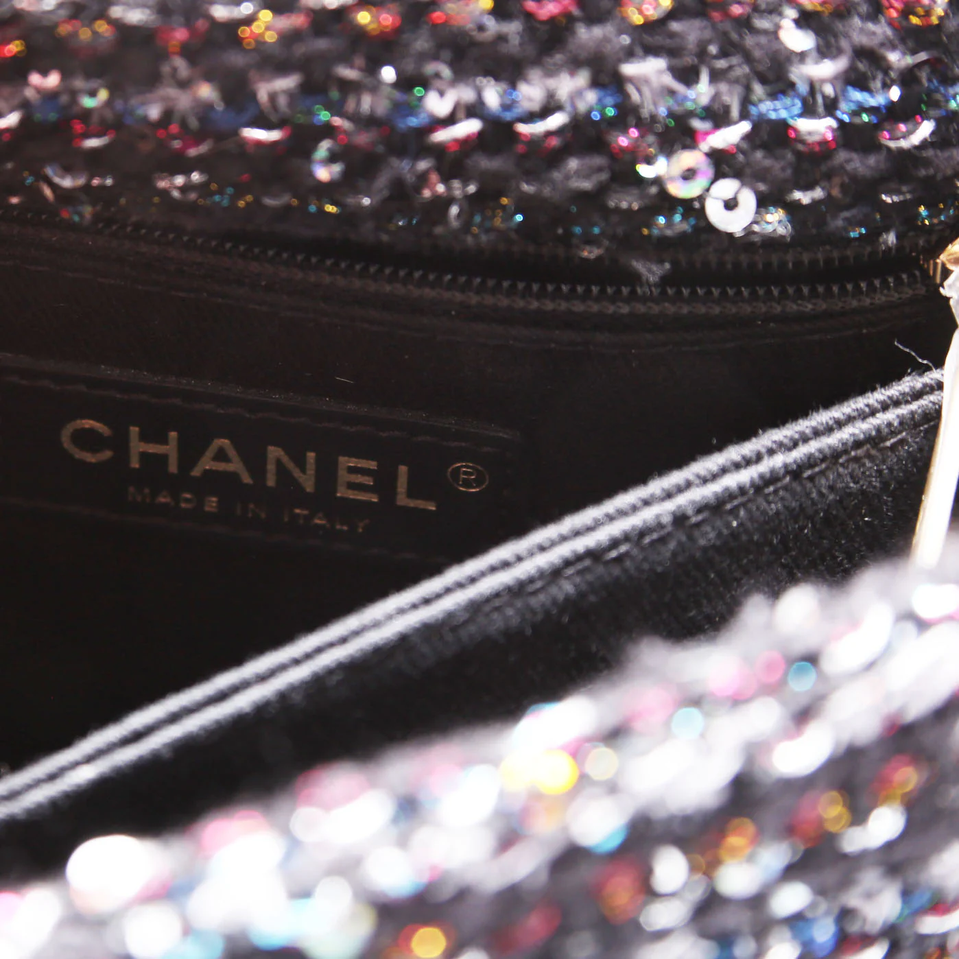 Coco Top Handle Extra Mini Tweed/Sequin 30M Black/Multicolor - Image 9