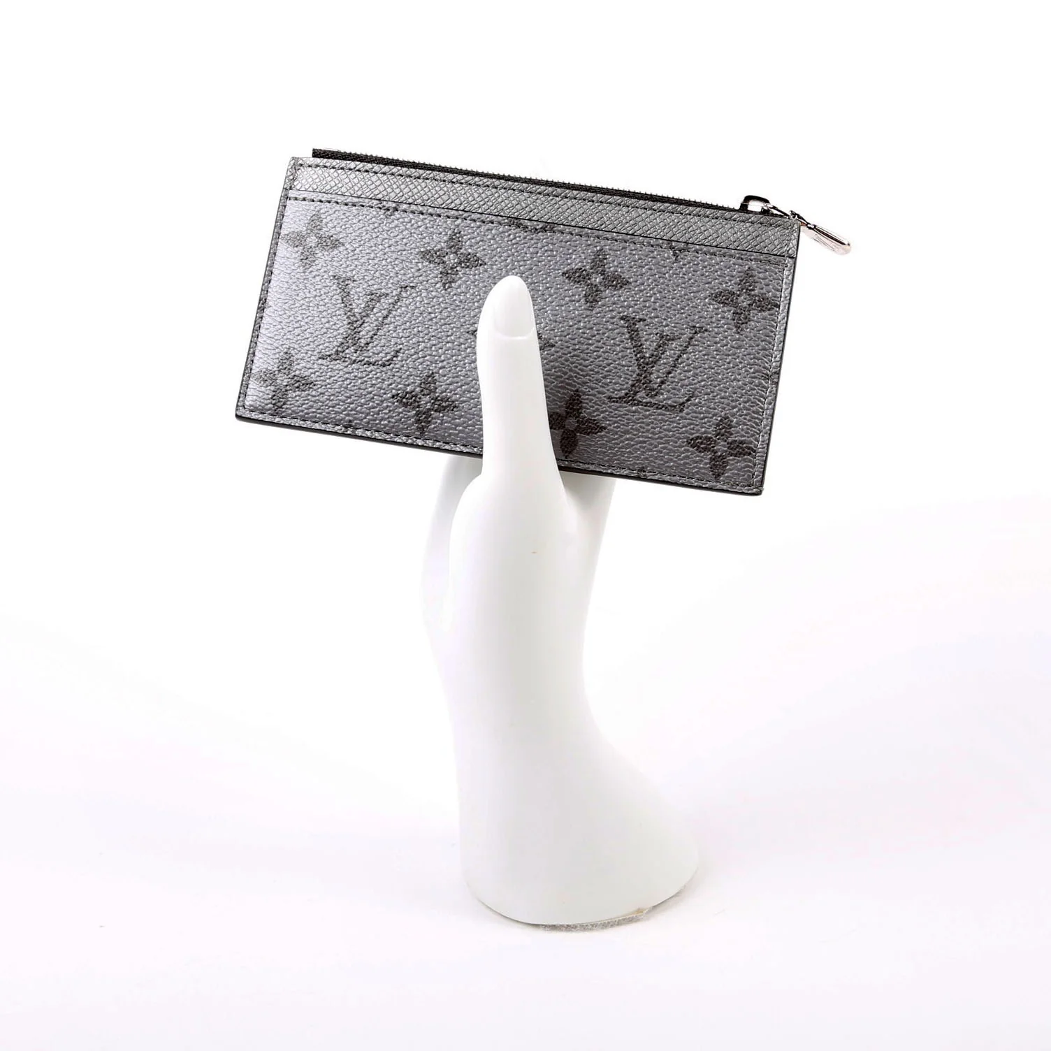 Coin Card Holder Taiga Monogram Gunmetal - Image 11