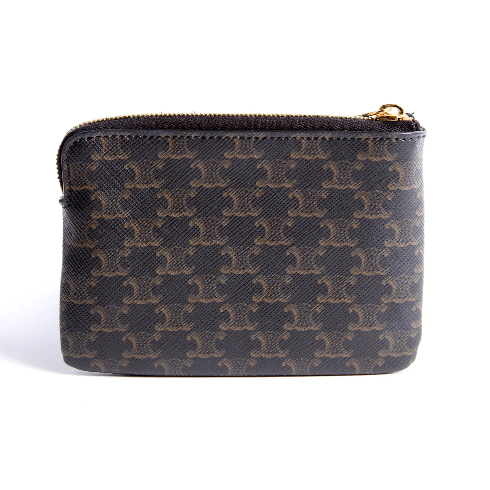 Coin Card Pouch Triomphe Canvas Brown - Image 2