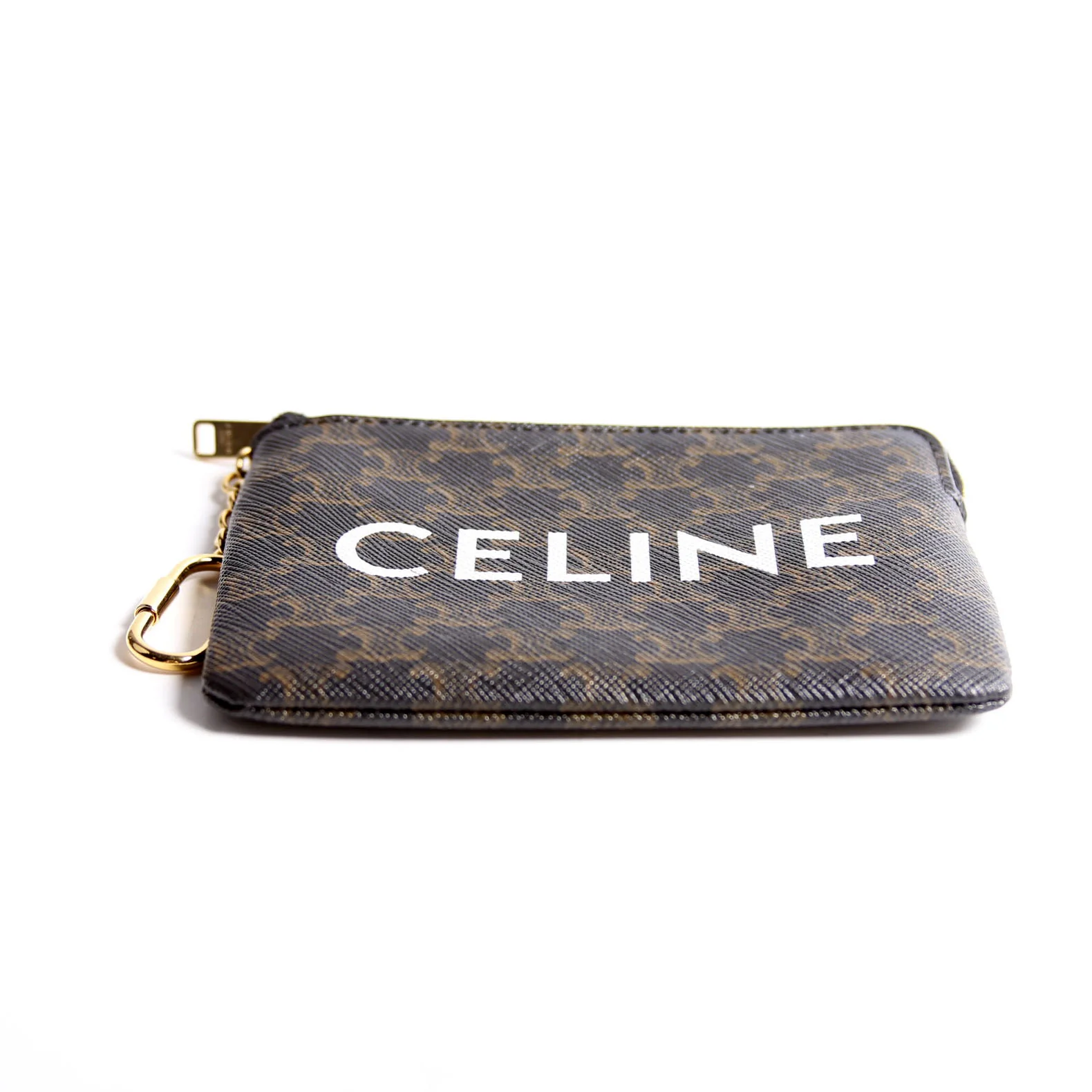 Coin Card Pouch Triomphe Canvas Brown/Black/White - Image 5