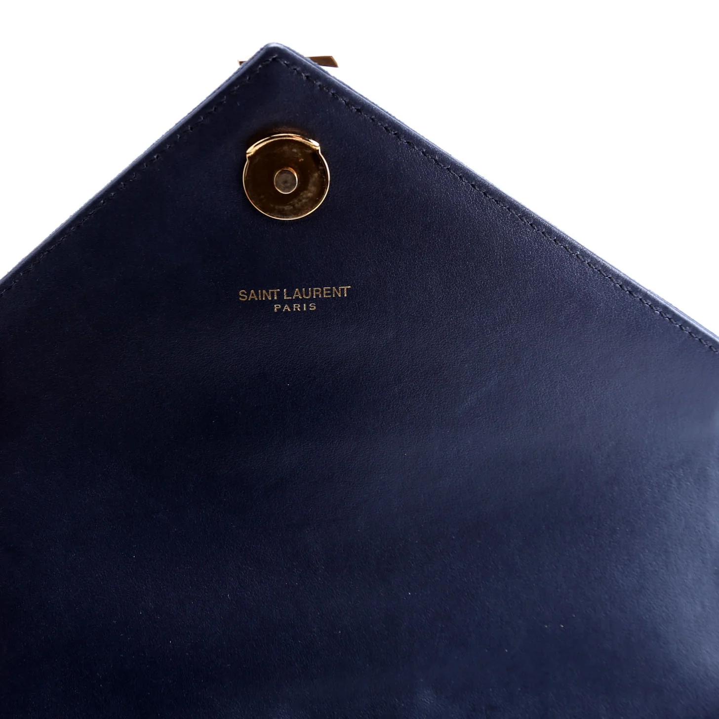 College Bag Medium Leather/Suede 428056 Navy/Gold - Image 9