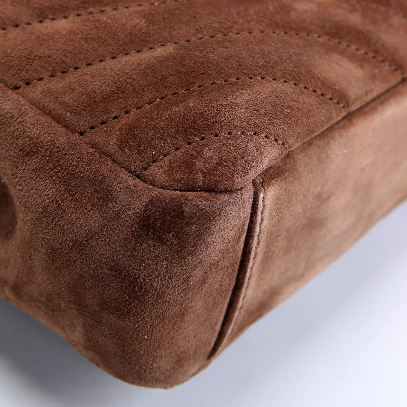 College Bag Medium Suede 600279 Brown - Image 5