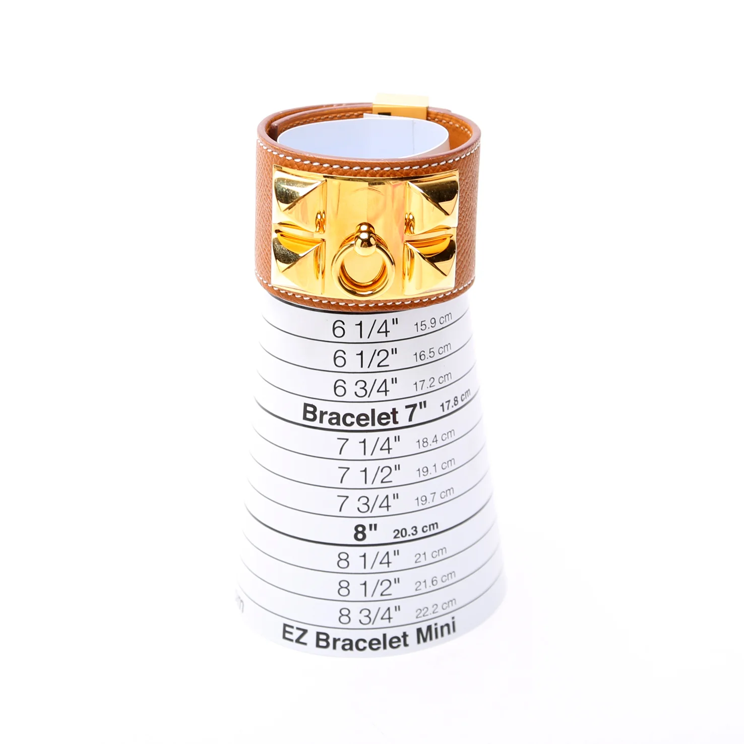 Collier De Chien Epsom Leather Bracelet Brown/Gold - Image 4