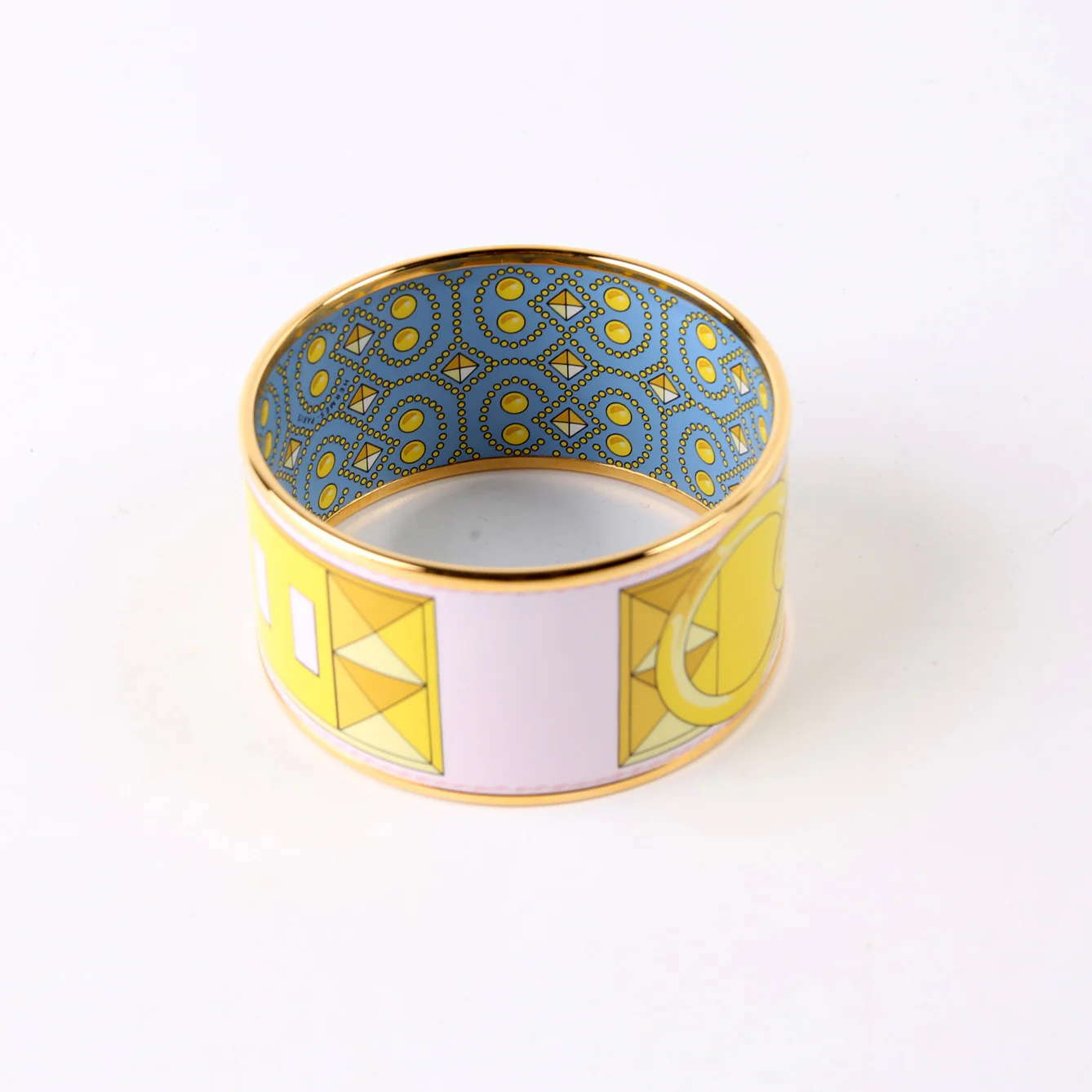 Collier De Chien Printed Enamel Extra Wide Bracelet Gold/Multicolor - Image 5