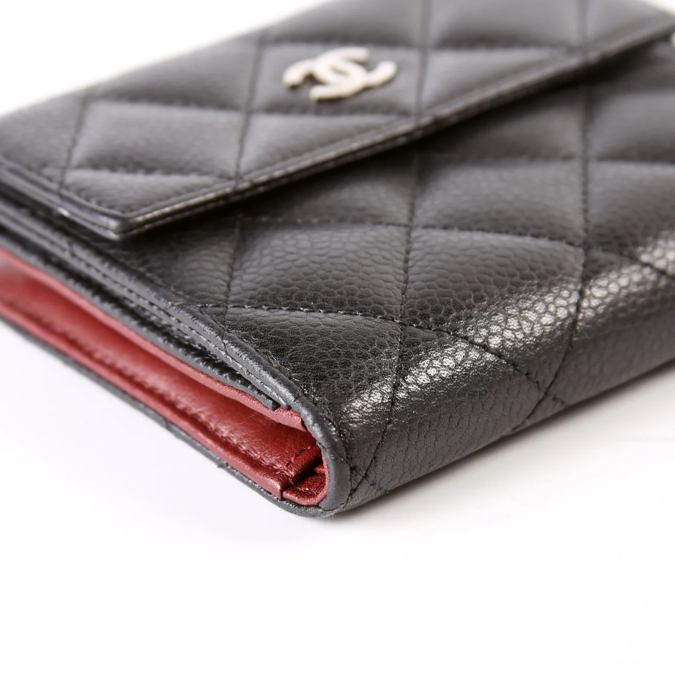 Compact French Flap Wallet Caviar 15M Black - Image 6