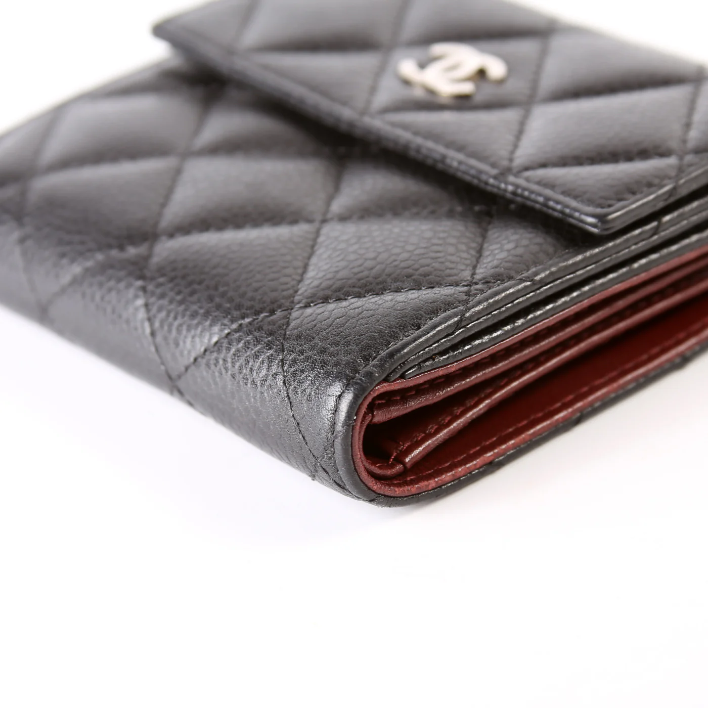 Compact French Flap Wallet Caviar 15M Black - Image 7