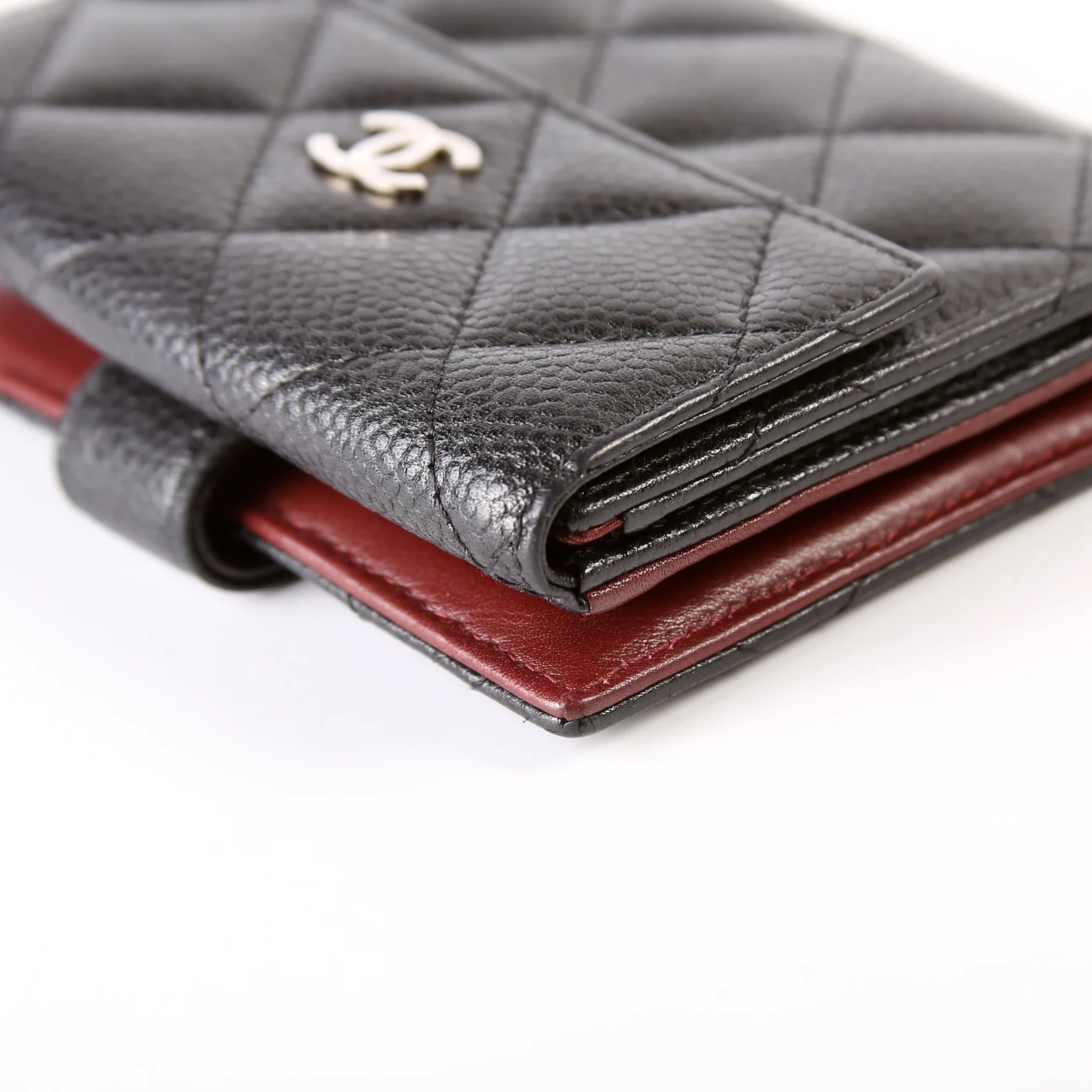 Compact French Flap Wallet Caviar 15M Black - Image 9