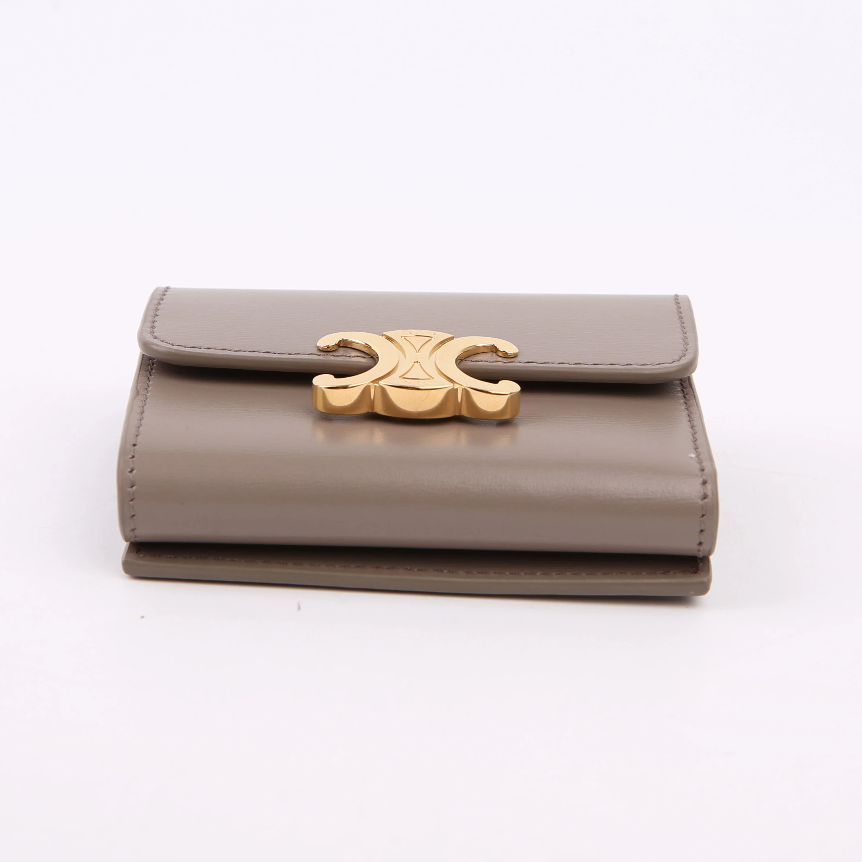 Compact Wallet with Coin Triomphe Taupe - Image 4
