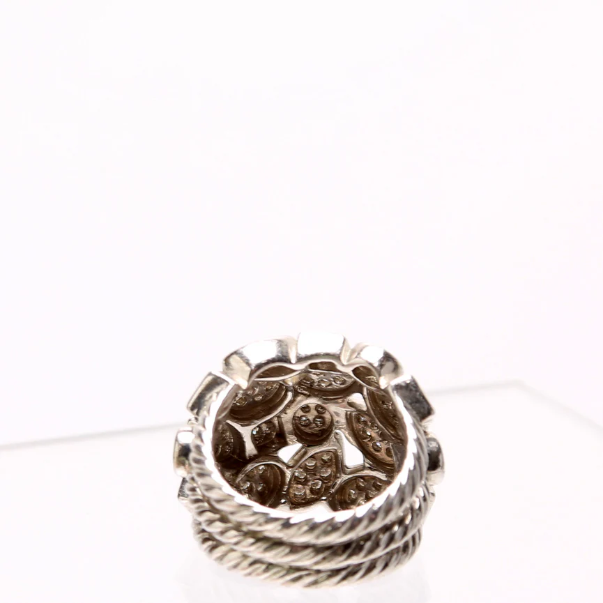 Confetti Cocktail Ring 925/PAVE Size 7.5 - Image 3