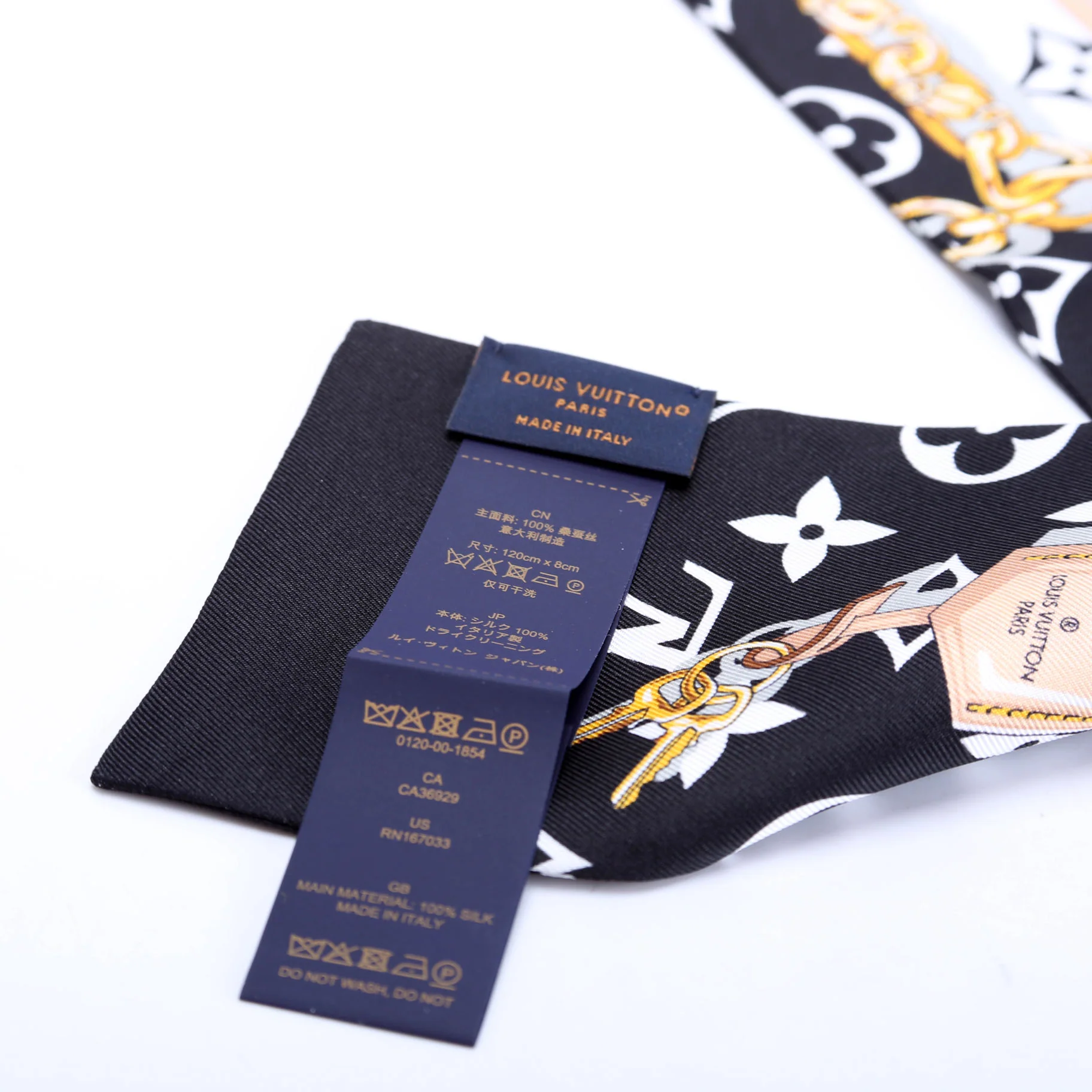Confidential Bandeau Silk Scarf Black/White - Image 4
