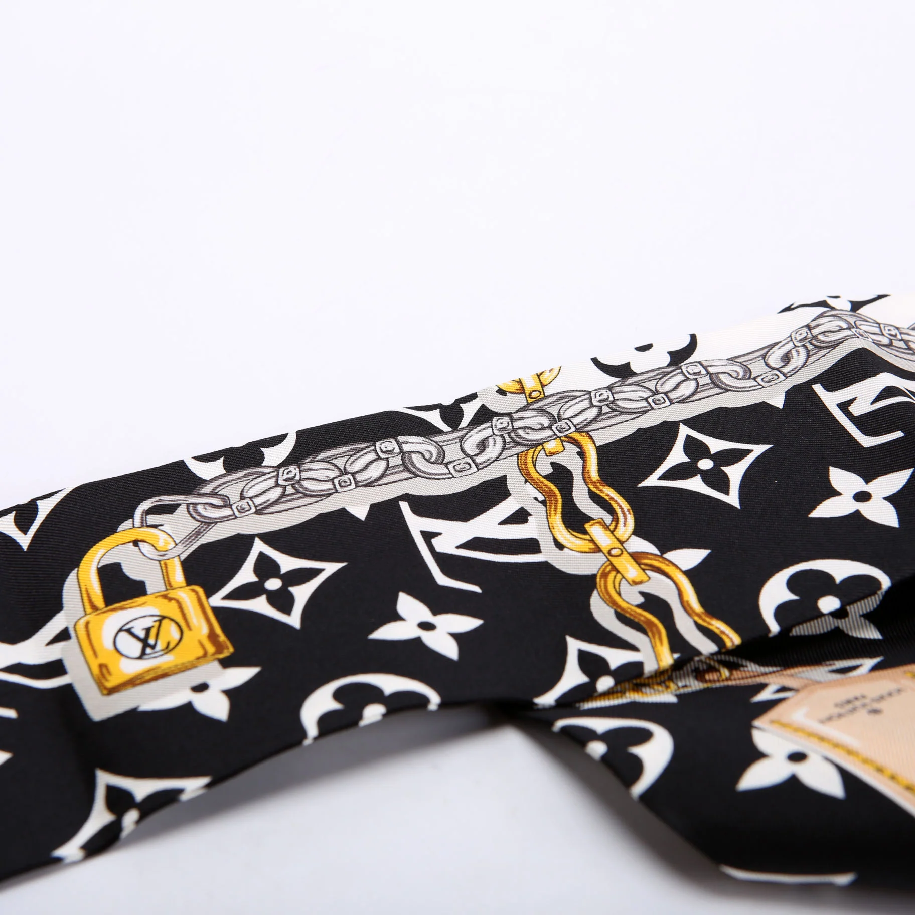 Confidential Bandeau Silk Scarf Black/White - Image 6