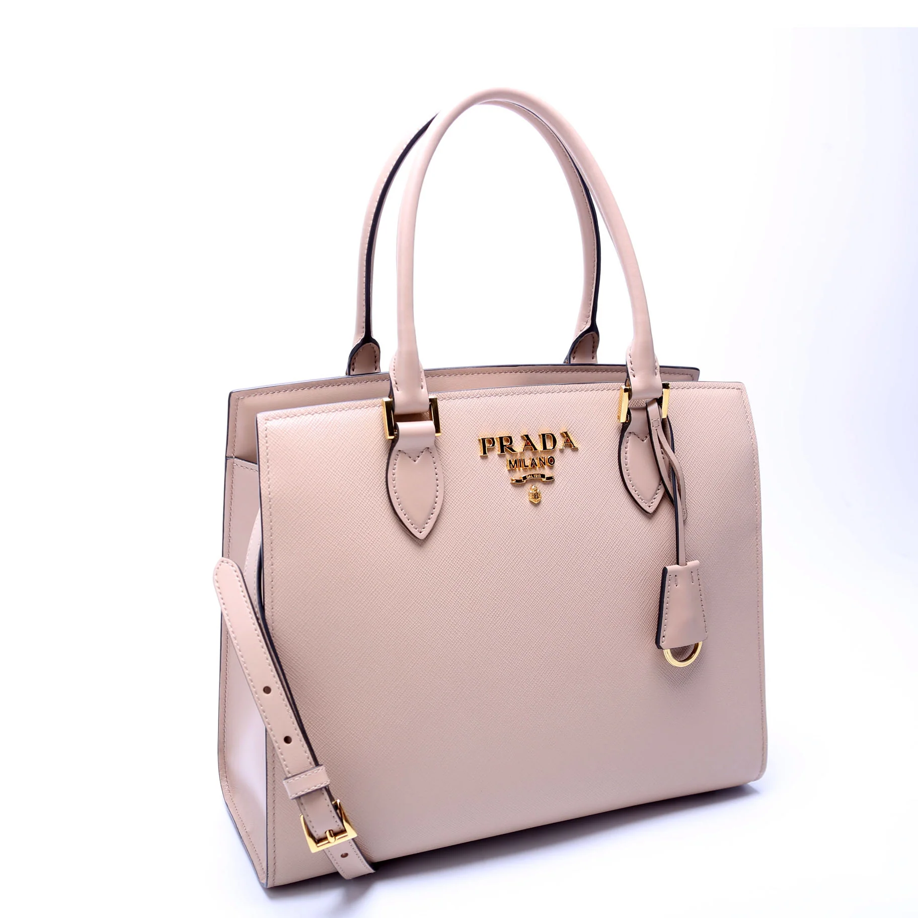 Convertible Open Tote Saffiano Tan - Image 2