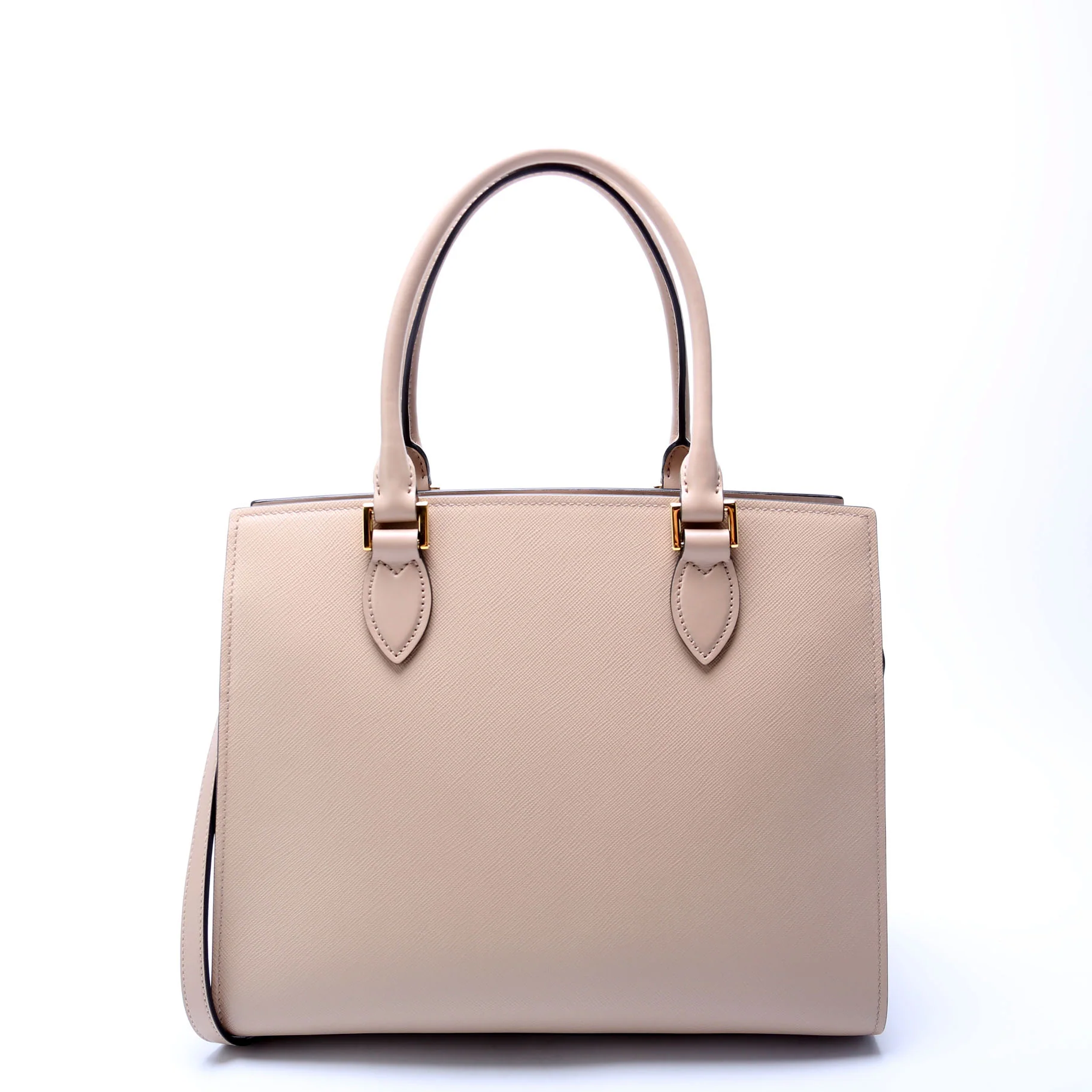 Convertible Open Tote Saffiano Tan - Image 3