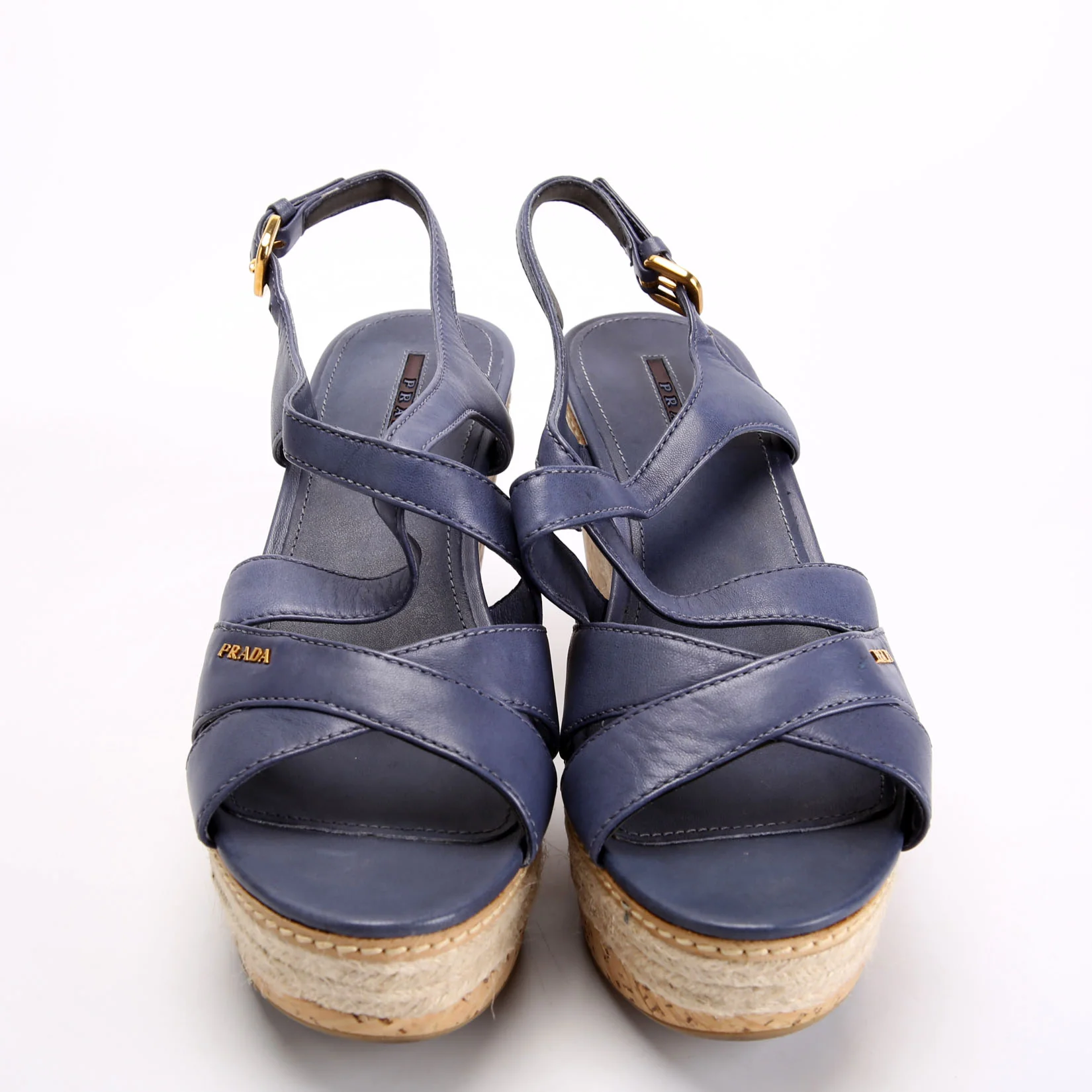 Cork Sandal Wedges Size 41 Navy - Image 2