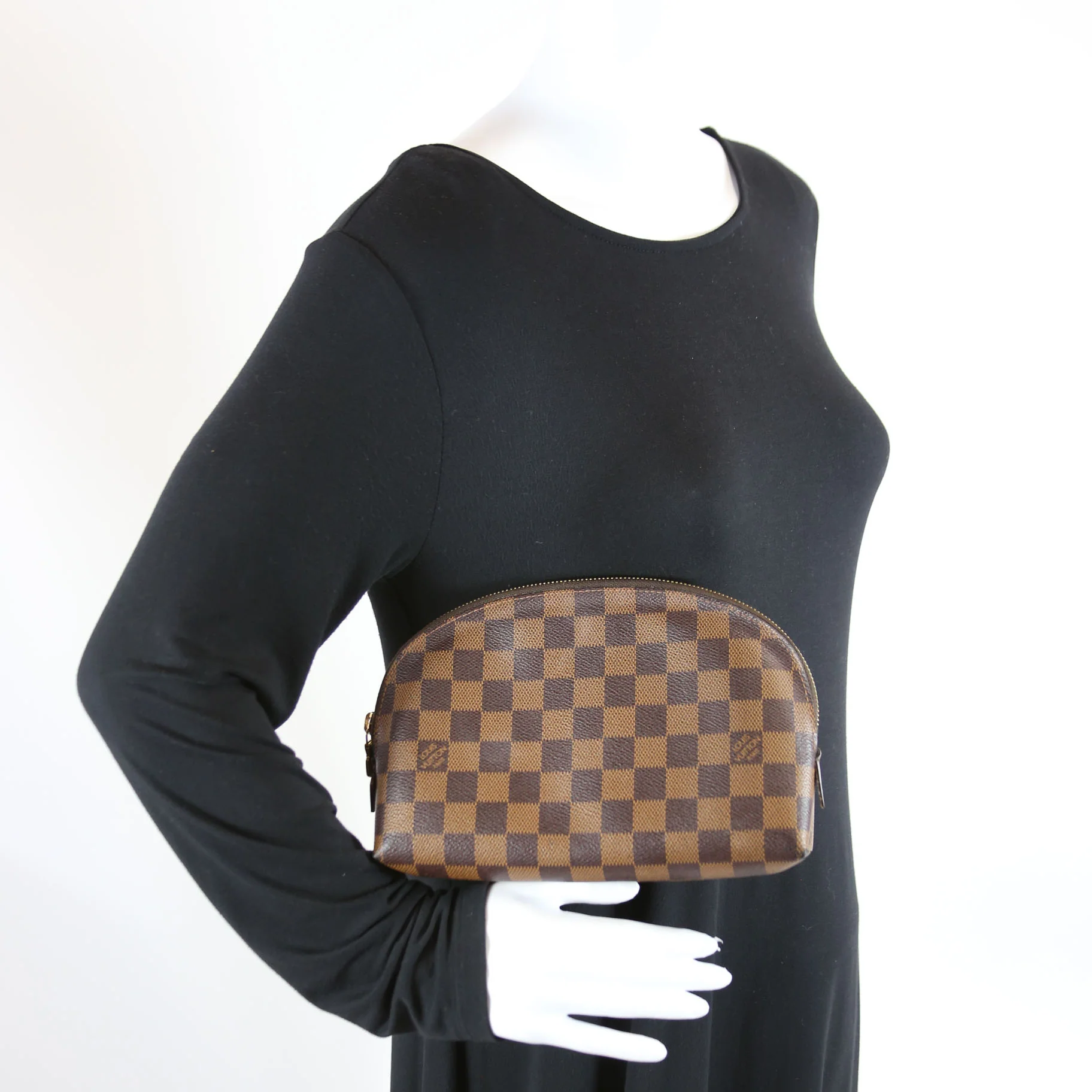 Cosmetic Pouch GM Damier Ebene Brown/Red - Image 10