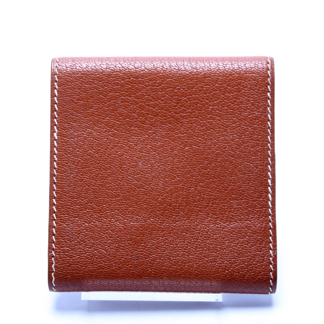 Courchevel Leather Post It Notepad Holder GM Brown - Image 3