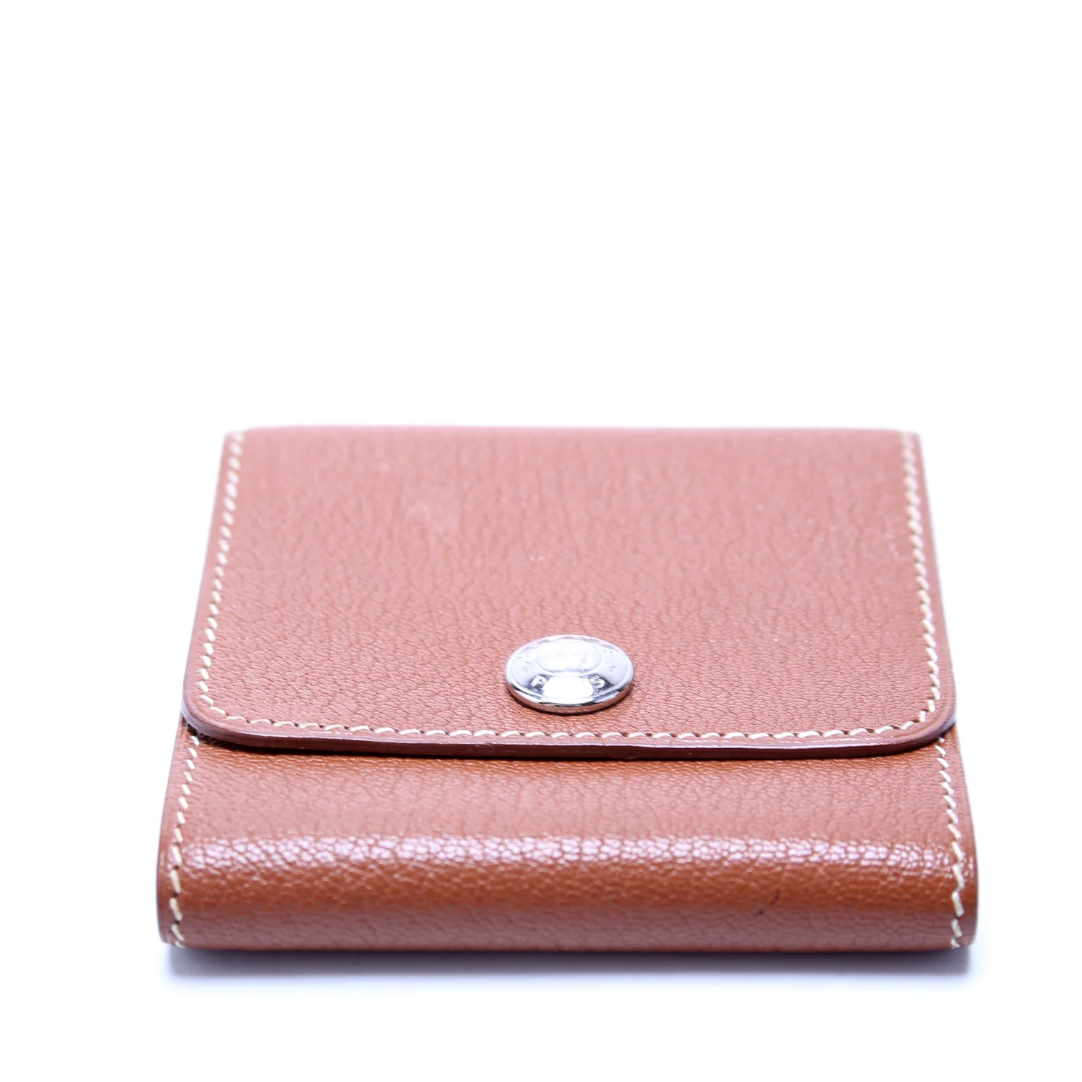 Courchevel Leather Post It Notepad Holder GM Brown - Image 4