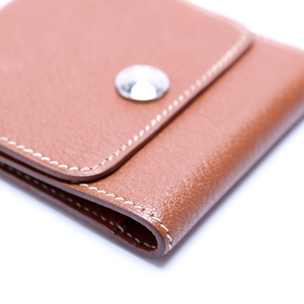 Courchevel Leather Post It Notepad Holder GM Brown - Image 5