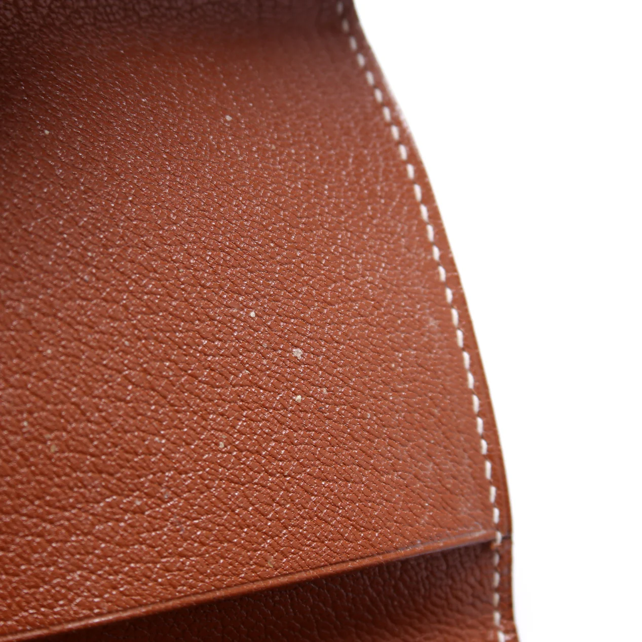 Courchevel Leather Post It Notepad Holder GM Brown - Image 7