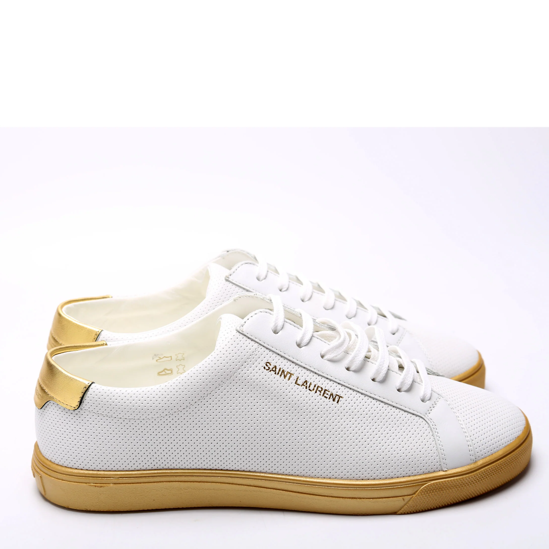 Court Classic Sneakers Size 40 White/Gold - Image 3