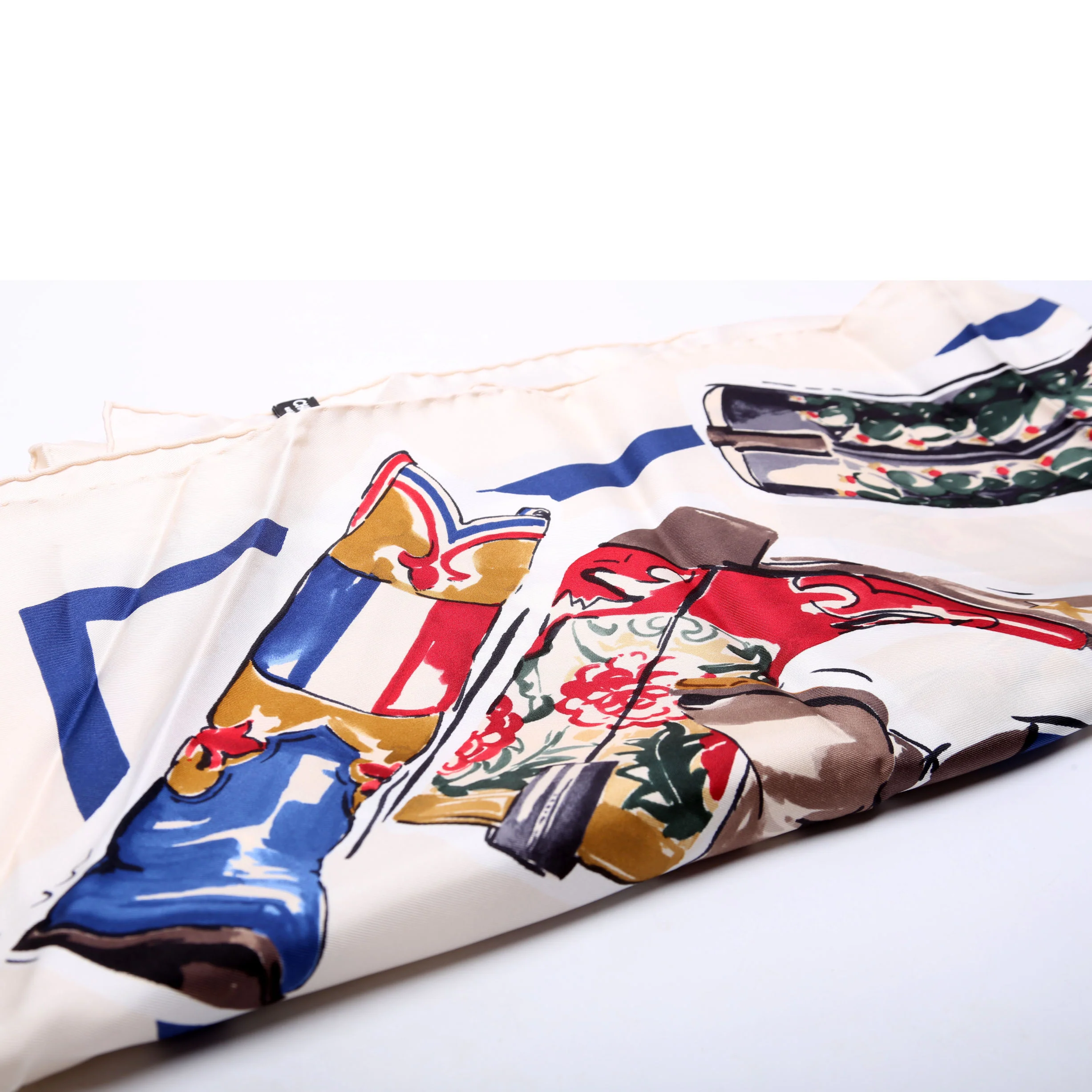 Cowboy Boot Print Silk Scark - Image 4