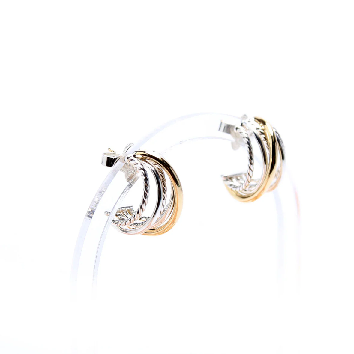 Crossover Shrimp 19.5MM Earrings 925/750 - Image 5