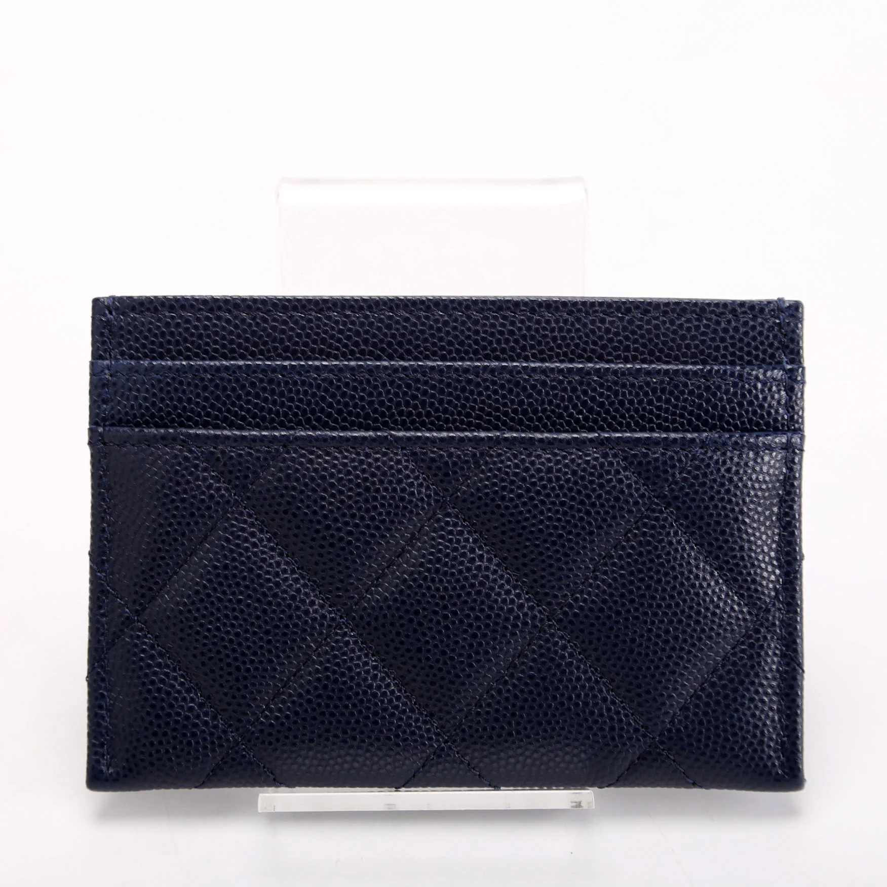 Crystal CC Card Holder Caviar 32M Blue - Image 3