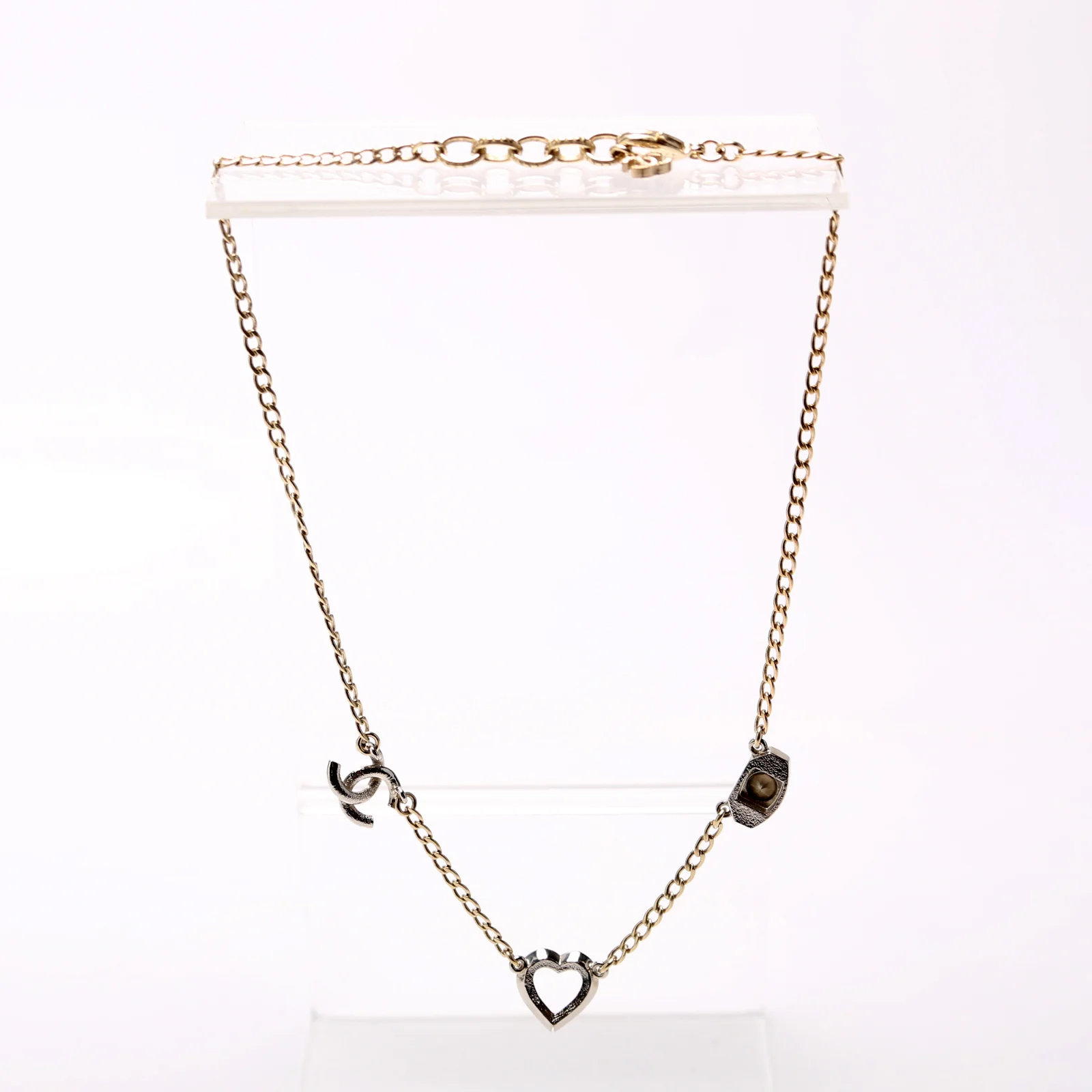 Crystal Eye Heart CC Necklace - Image 3