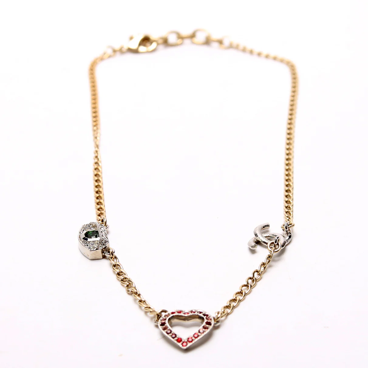 Crystal Eye Heart CC Necklace - Image 4