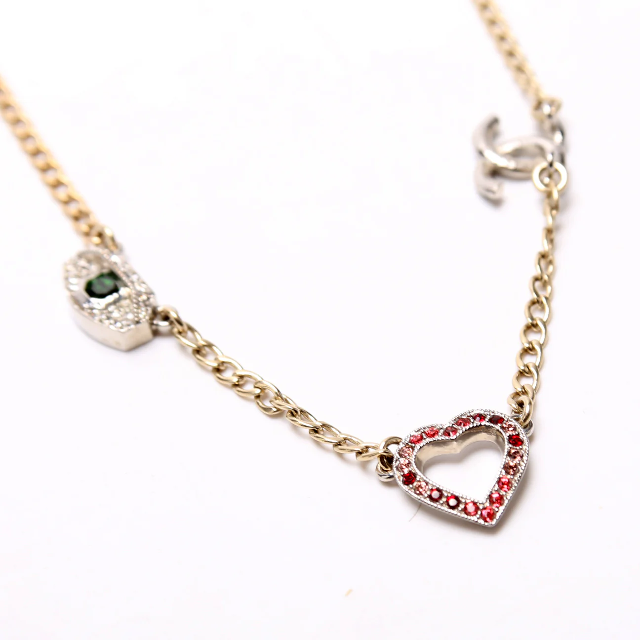 Crystal Eye Heart CC Necklace - Image 5