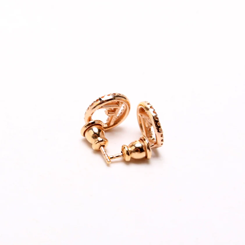 Crystal F Logo Earrings - Image 3