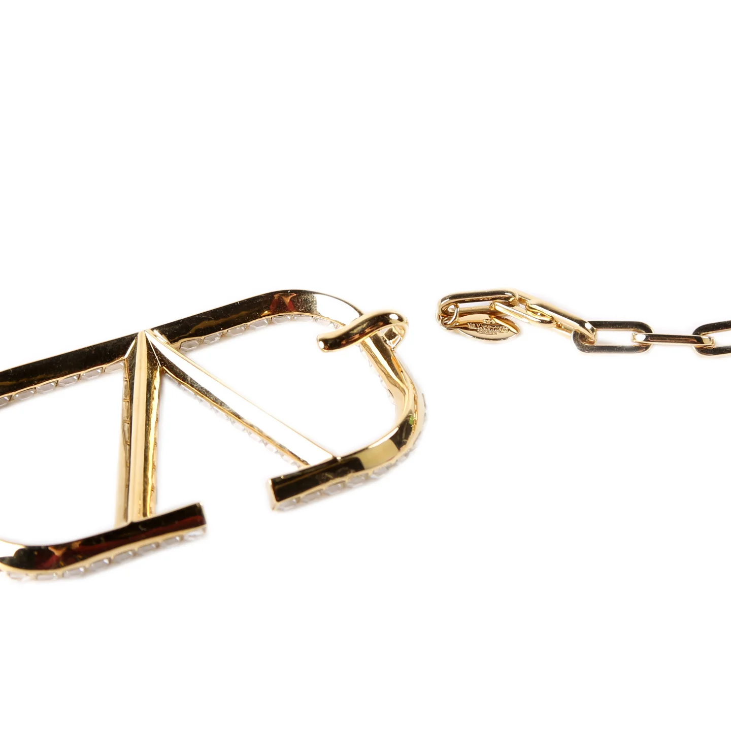 Crystal VLogo Signature Chain Belt Size M - Image 3