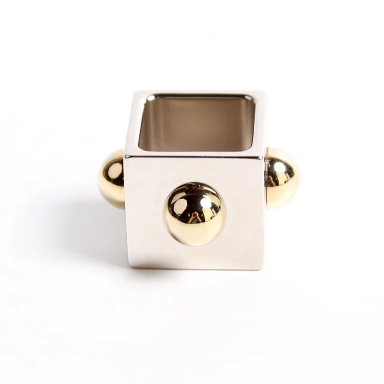 Cube Collier De Chien Scarf Ring Silver/Gold - Image 2