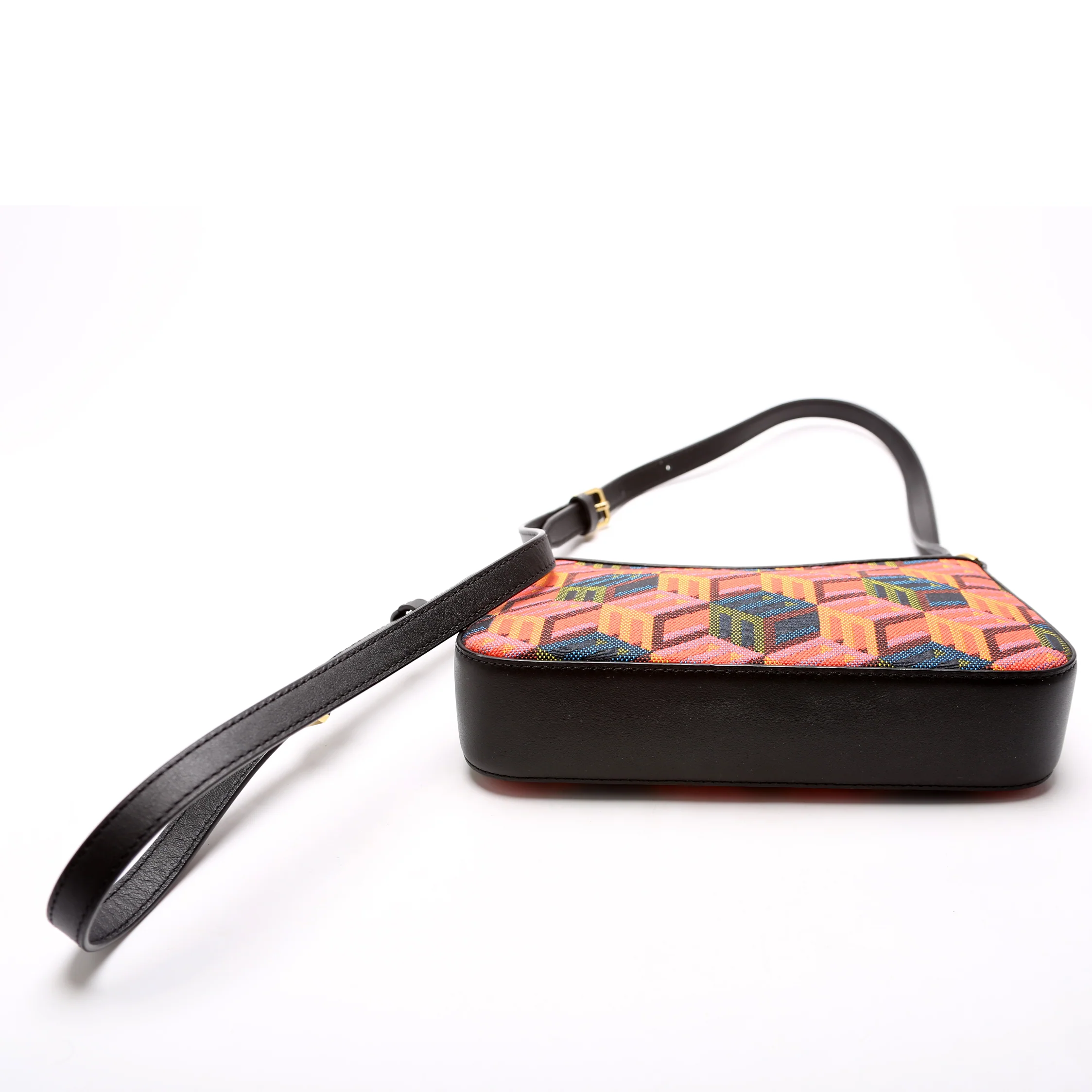 Cubic Monogram Mini Shoulder Bag Black/Multicolor - Image 4